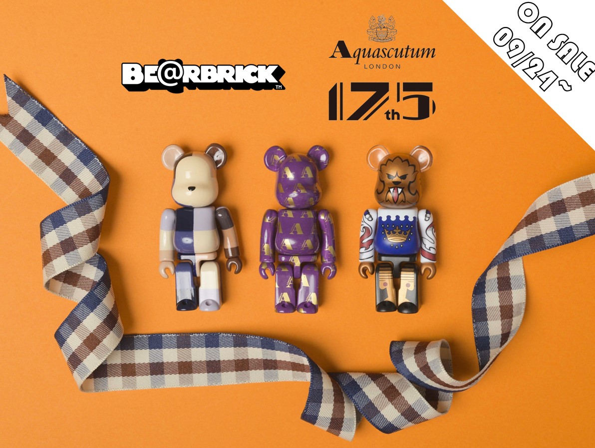 土日特価‼️6900‼️ベア刺繍❣️Aquascutum QUATTRO GUARD❗️ BE@RBRICK × Aquascutum