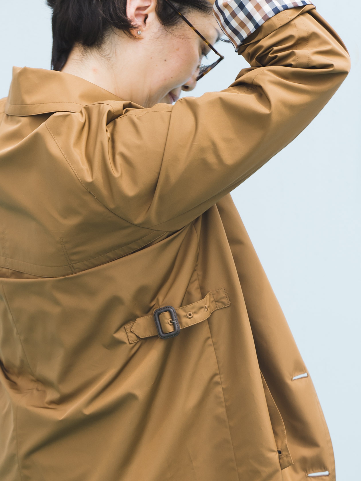 70s80s アクアスキュータム ツイードコート　英国製　サドルショルダー 70年代 70s 80年代 80s アクアスキュータム イングランド製 茶色