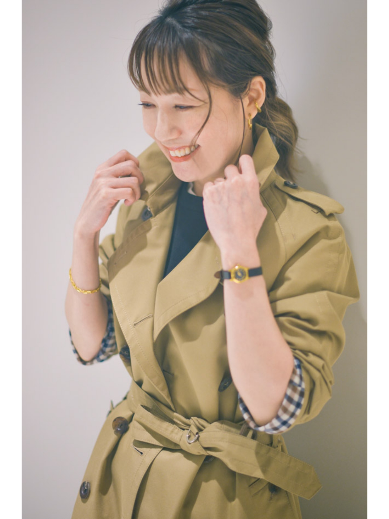 や*す様 BEAUTY&YOUTH 360° MASTER トレンチコート ブラ タフタ トレンチ コート