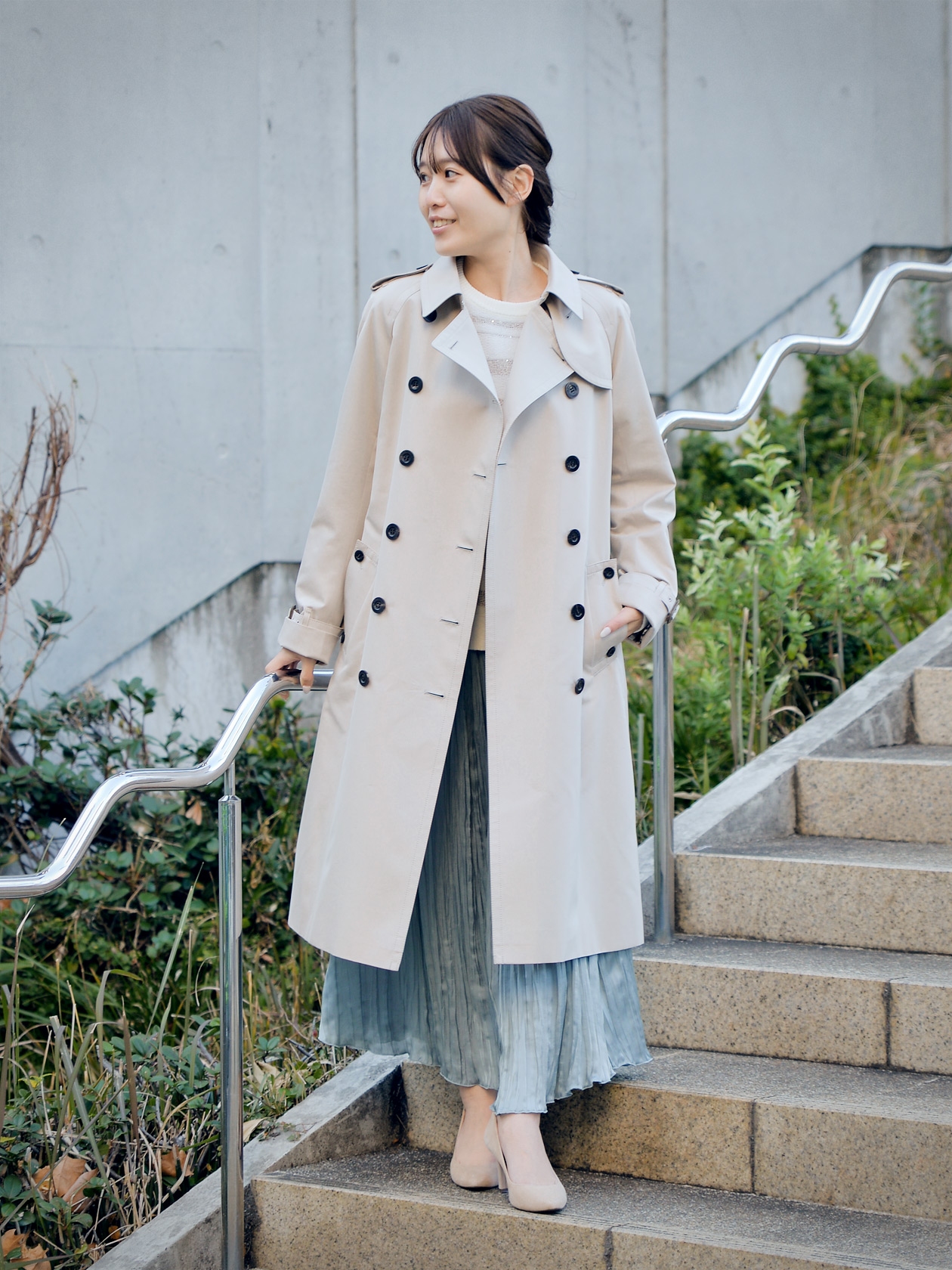 ryoku レリアンカーディガン アクアスキュータムスカート Aquascutum