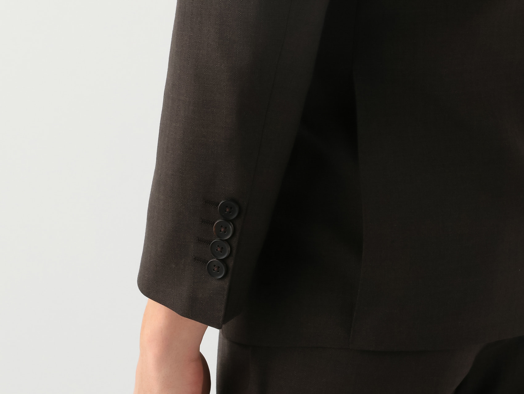 ブラウンシャドーストライプスーツ