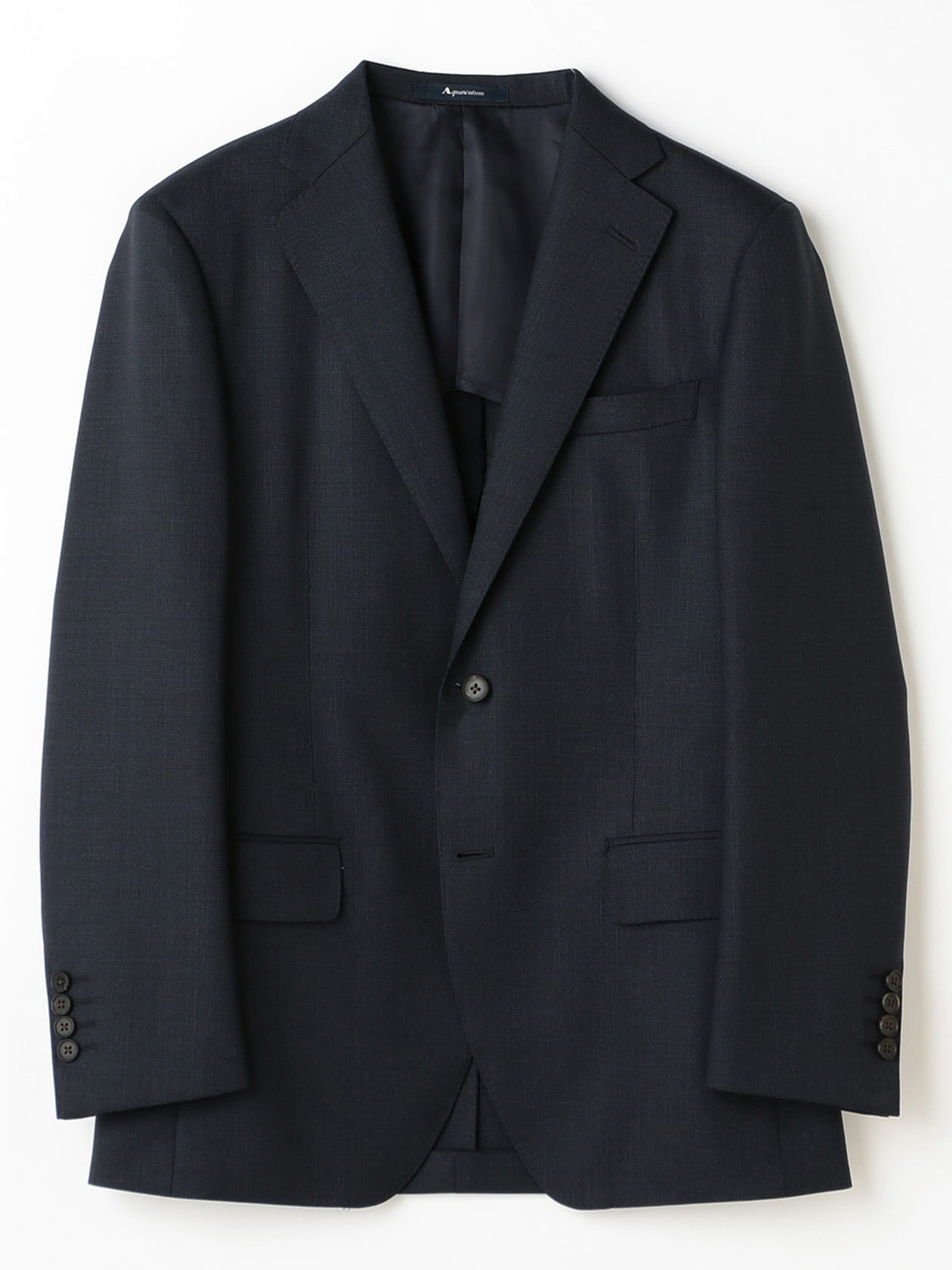 【美品】AQUASCUTUM ダブル セットアップ スーツ ネイビー ペイズリー ネイビープレーンスーツ