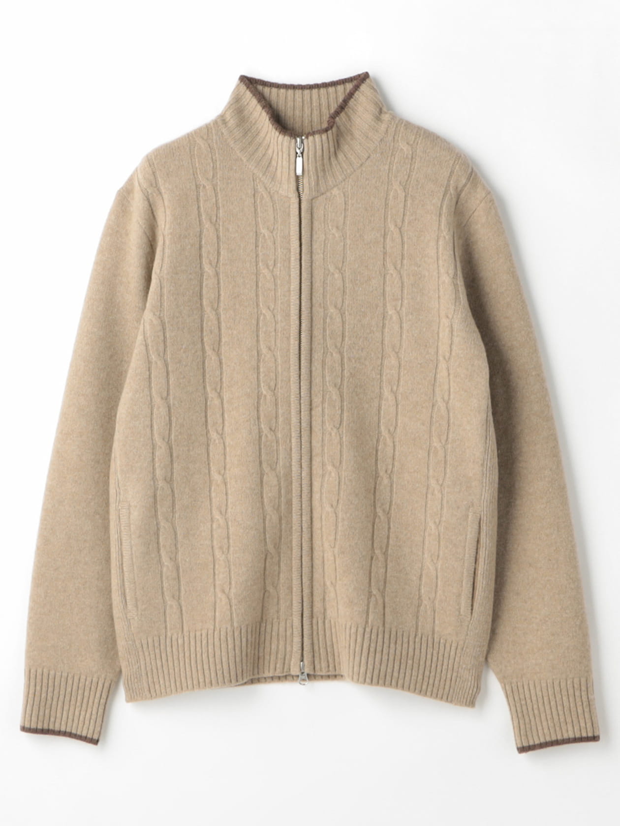 【新品/70%off】 Aquascutum ケーブルフルジップアップニット ケーブル フルジップアップニット