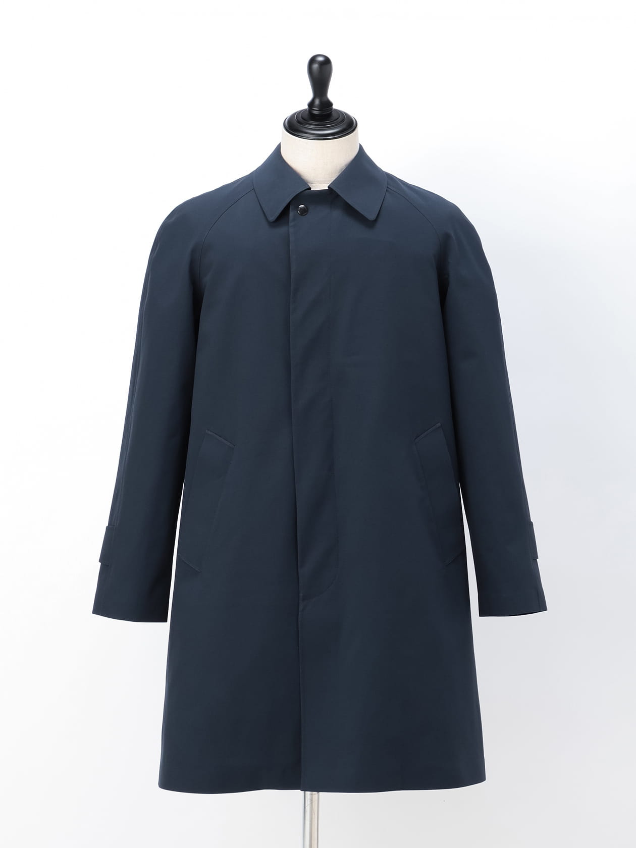 Aquascutum × MASTERPIECE / アクアスキュータム/2202451711-38/ステンカラーコート/38/ポリエステル/ネイビー// TEC ROVER