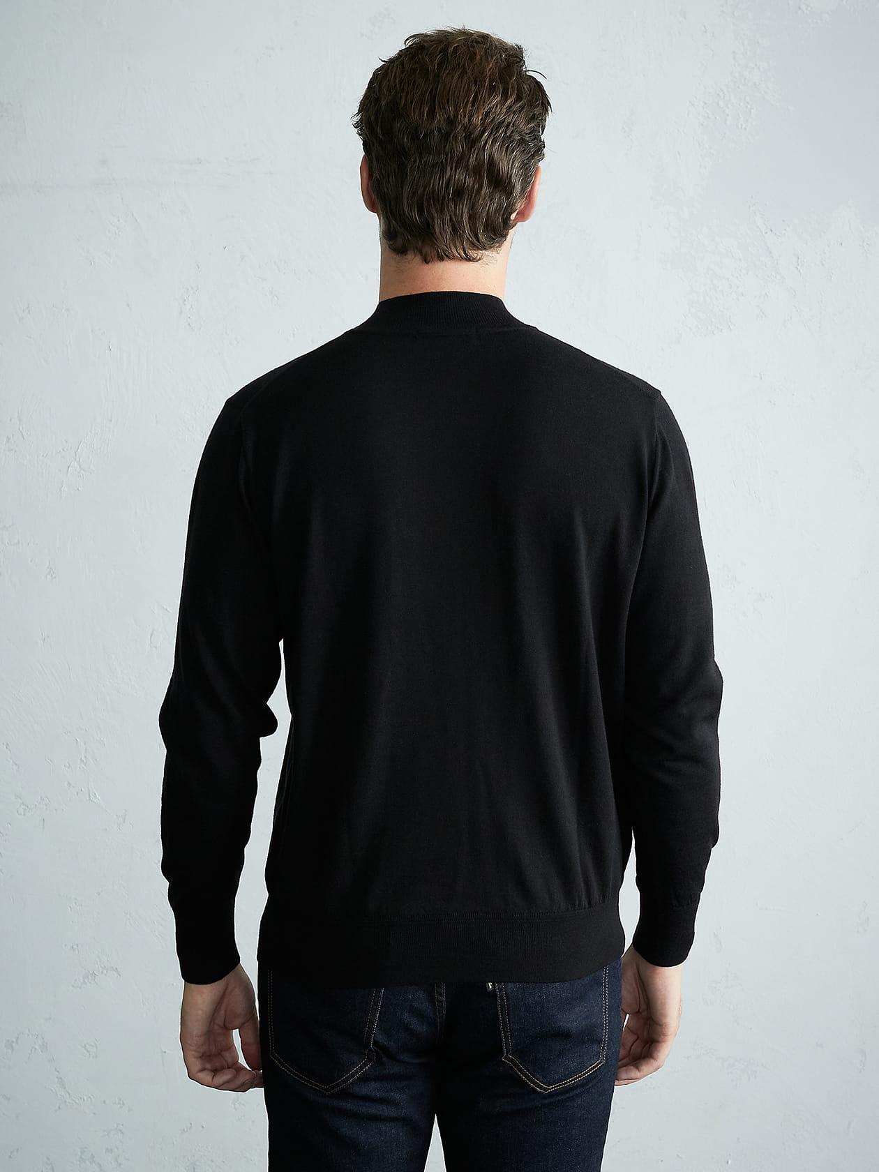 UNBIND モックネック ブルゾン ブラック XL スビンプラチナム モック