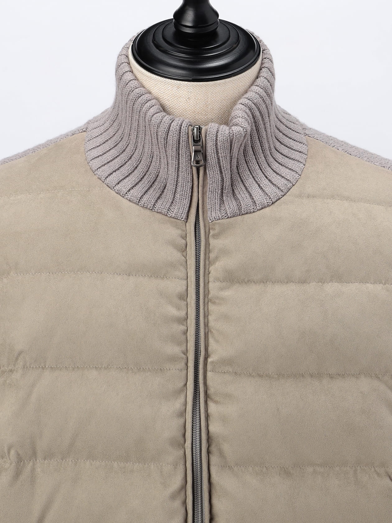 Suede Combination Down Jacket