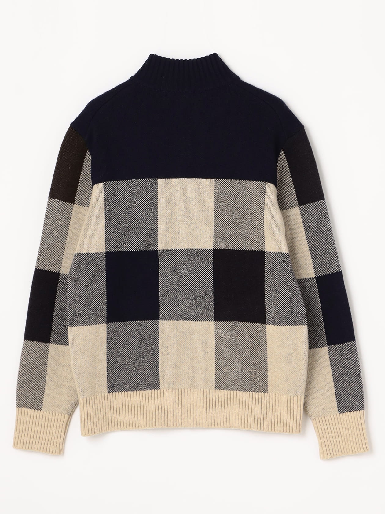 BIG CLUB CHECK ZIPUP KNIT