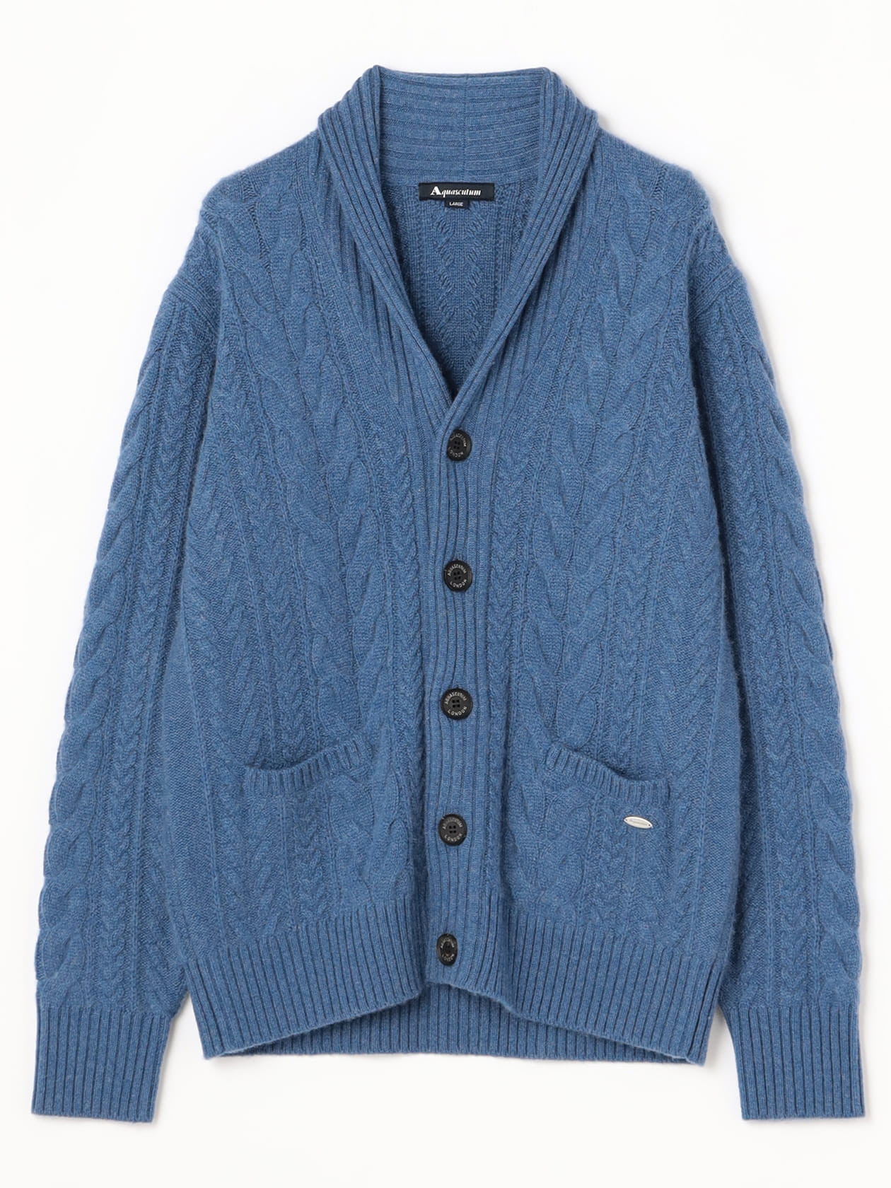 Cashmere shawl collar cardigan