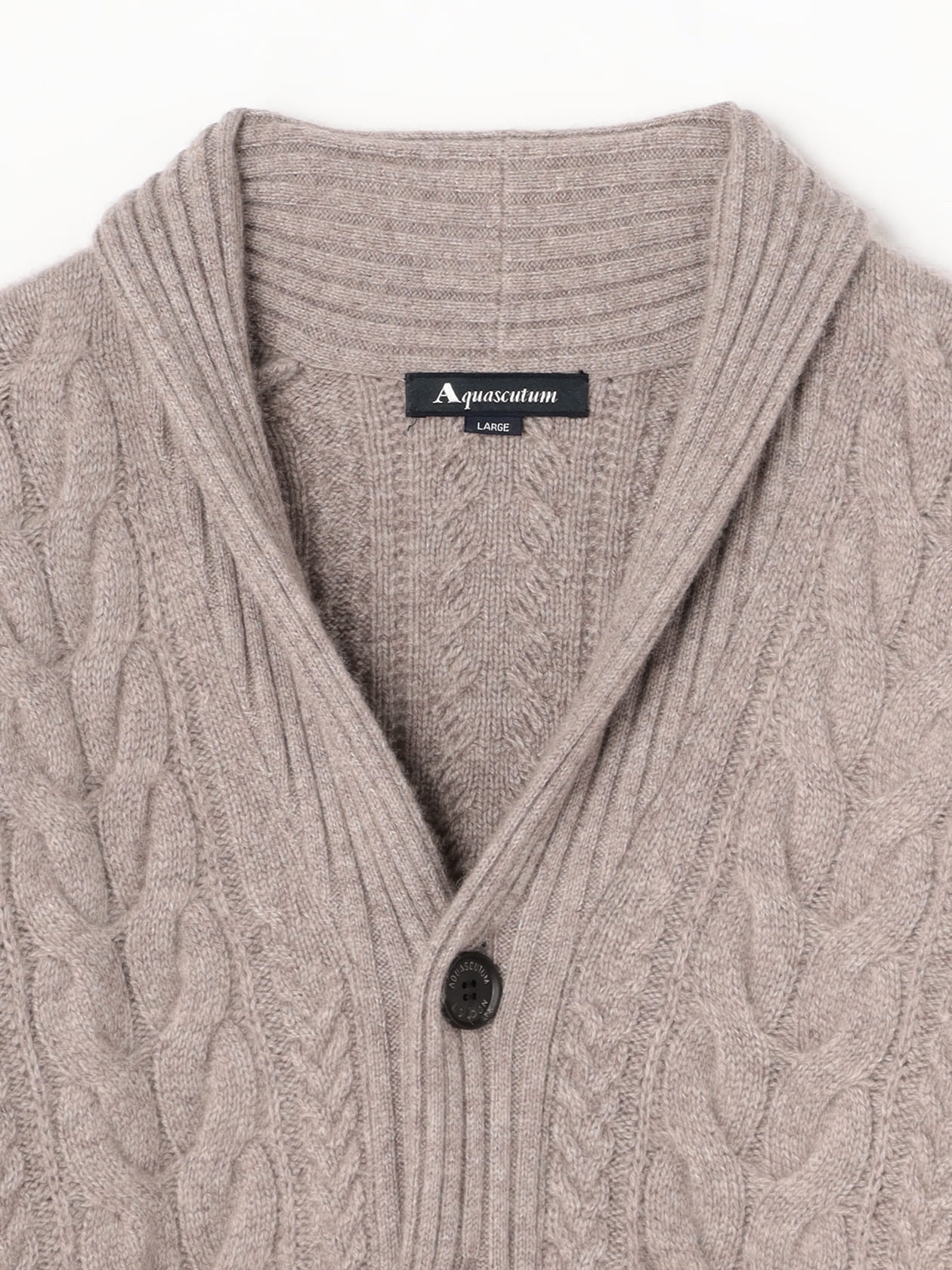 Cashmere shawl collar cardigan