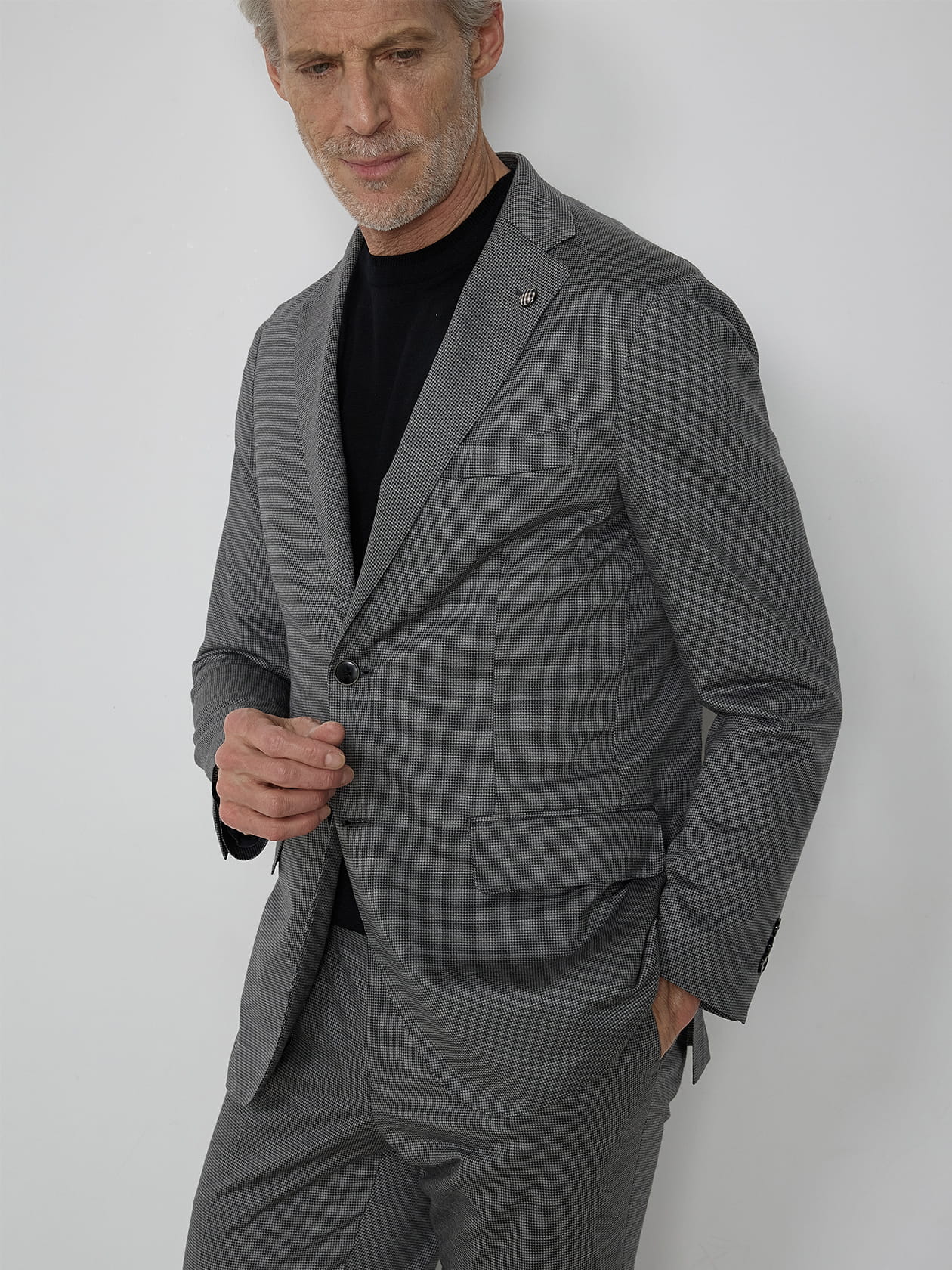 TEC.3 Knit Houndstooth Jacket