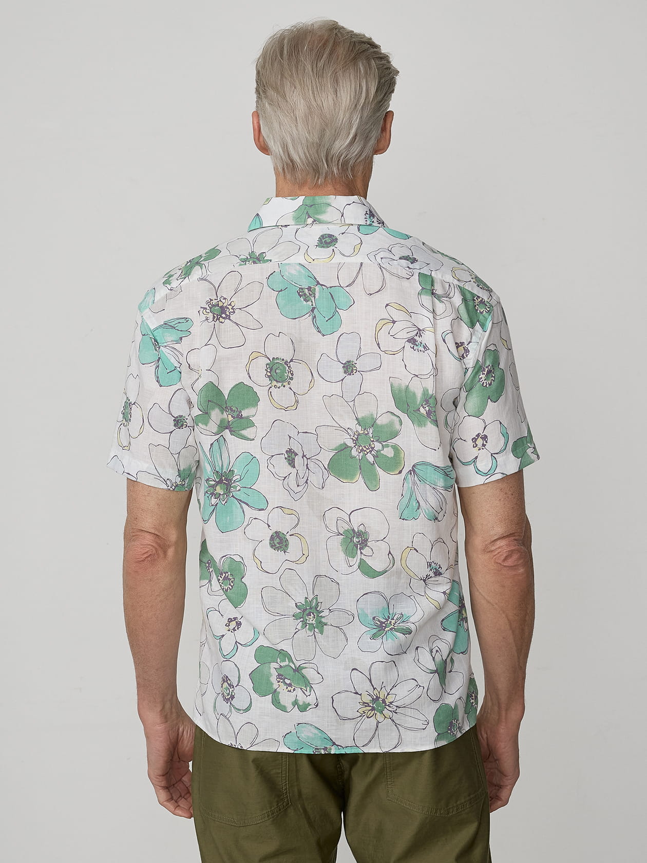 Big Floral Print Short Sleeve Shirt