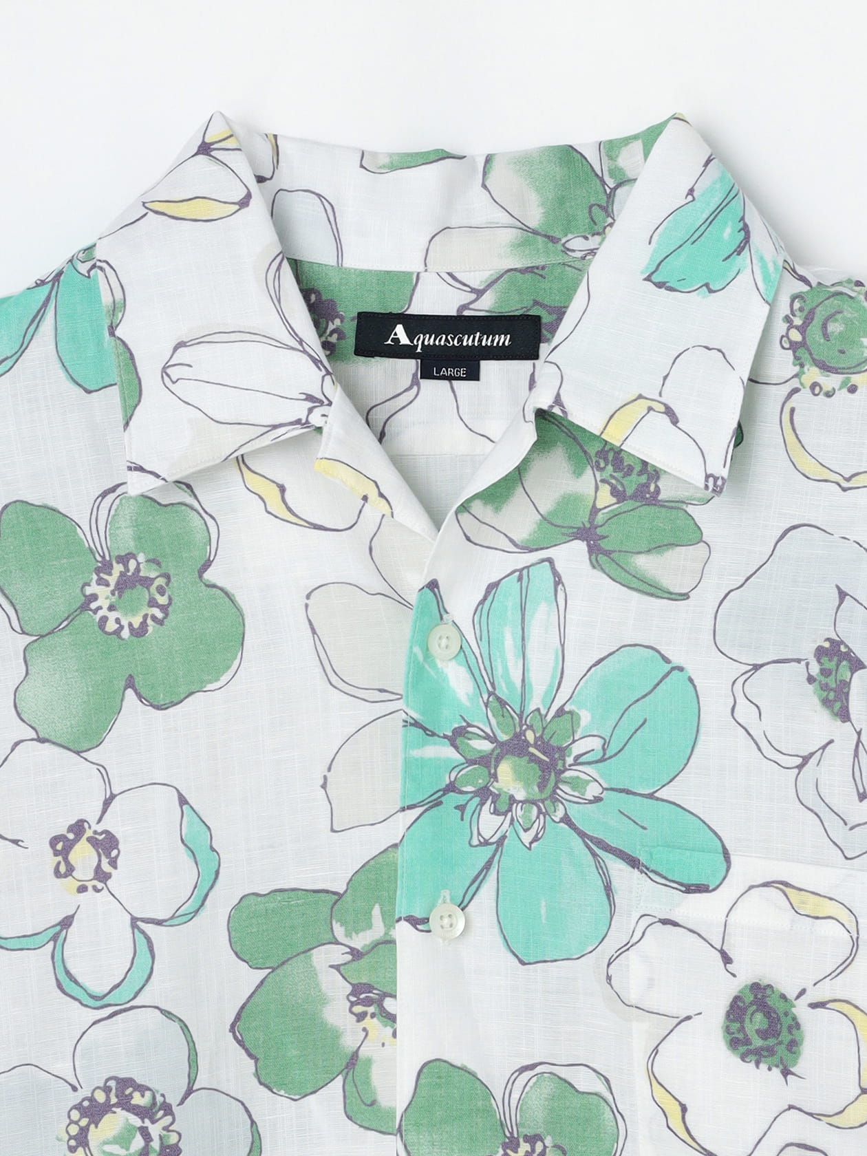 Big Floral Print Short Sleeve Shirt