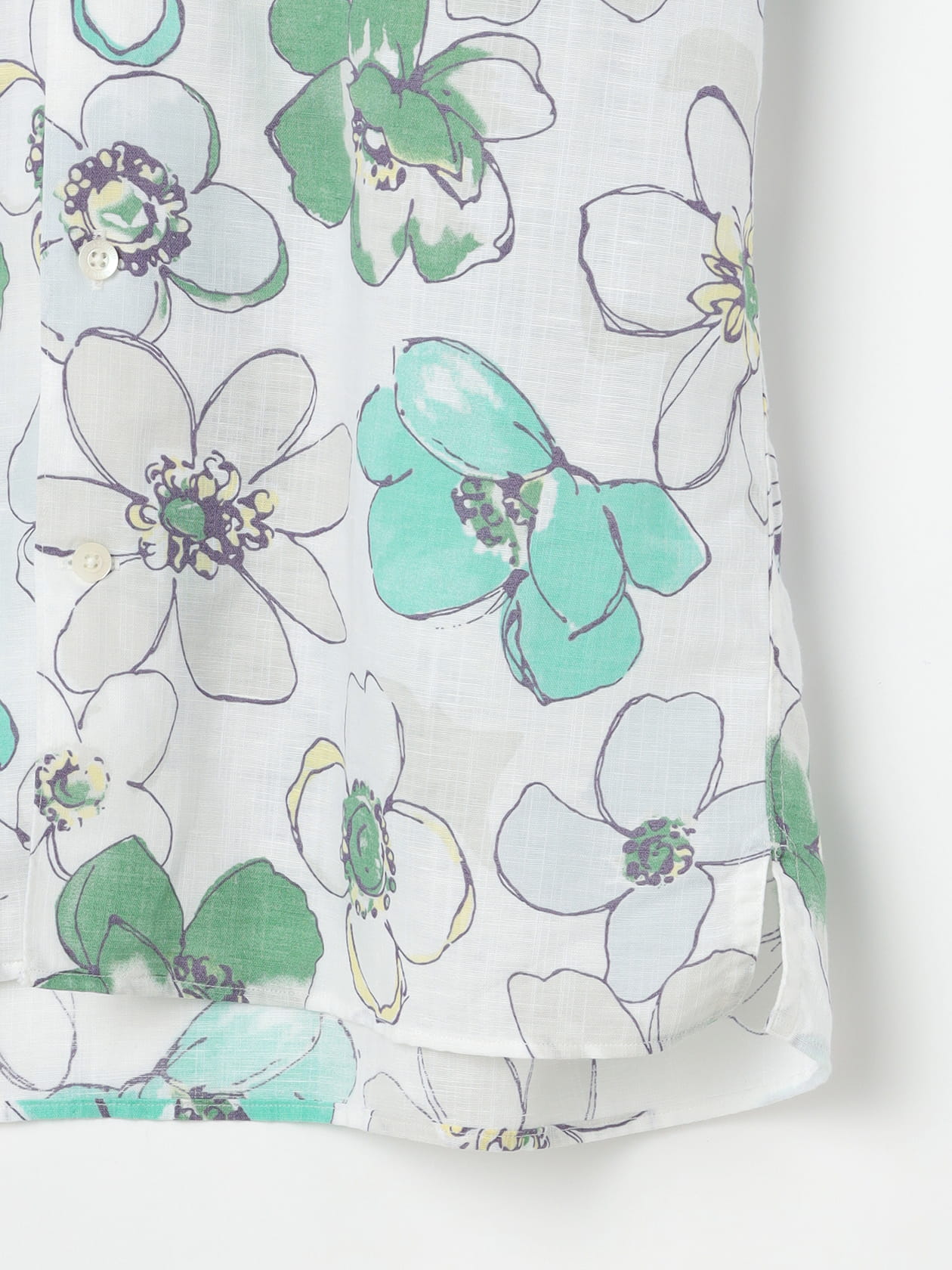 Big Floral Print Short Sleeve Shirt