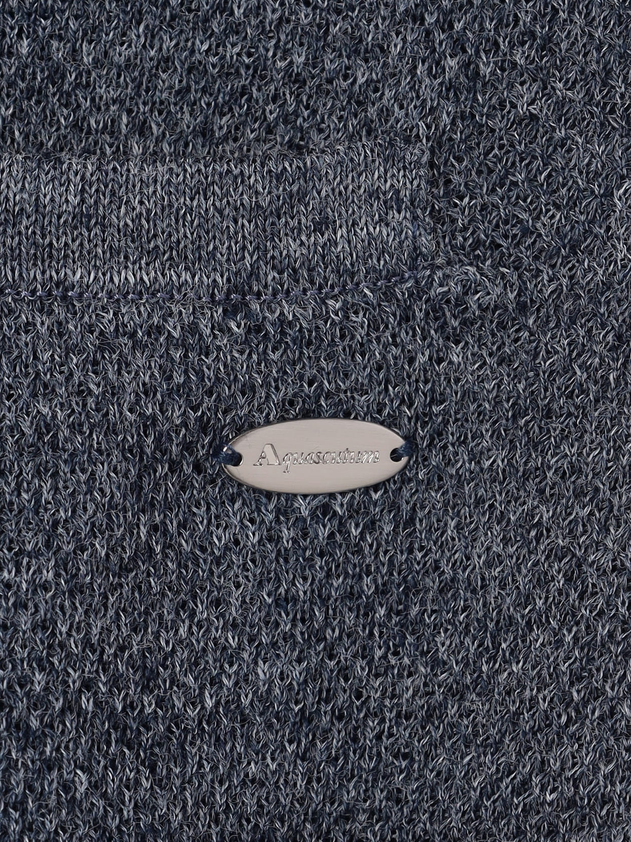 【新品】Aquascutum カーディガン 紺色 ロゴ刻印ボタン L AR51 LINE CARDIGAN