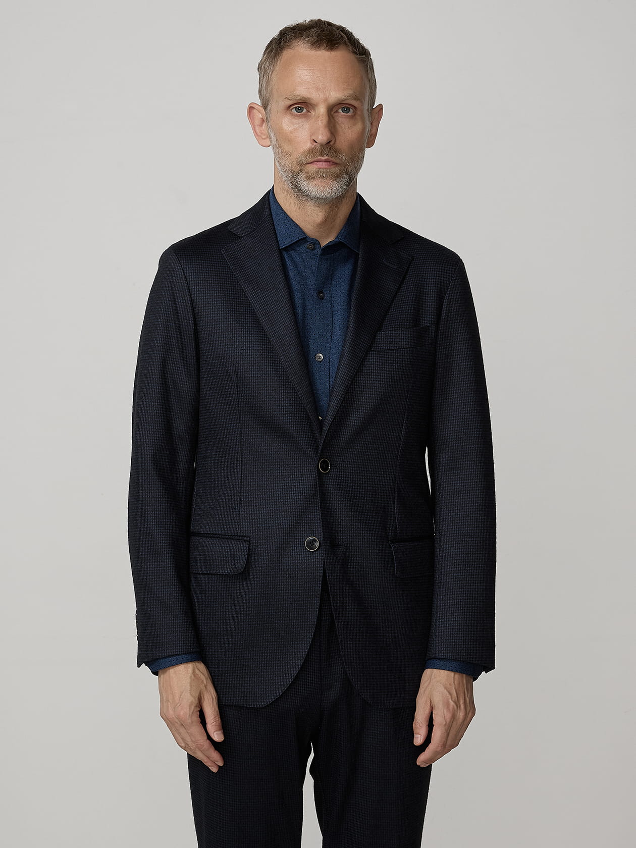 セットアップ対応】TEC.3 Knit Houndstooth Jacket