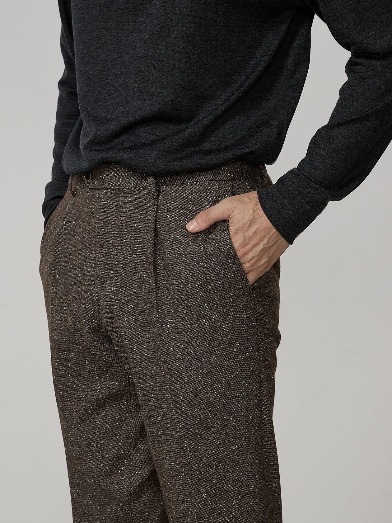 ホームスパンテクニック = homespun technique セットアップ対応】TEC.3 Homespun Knit Pants