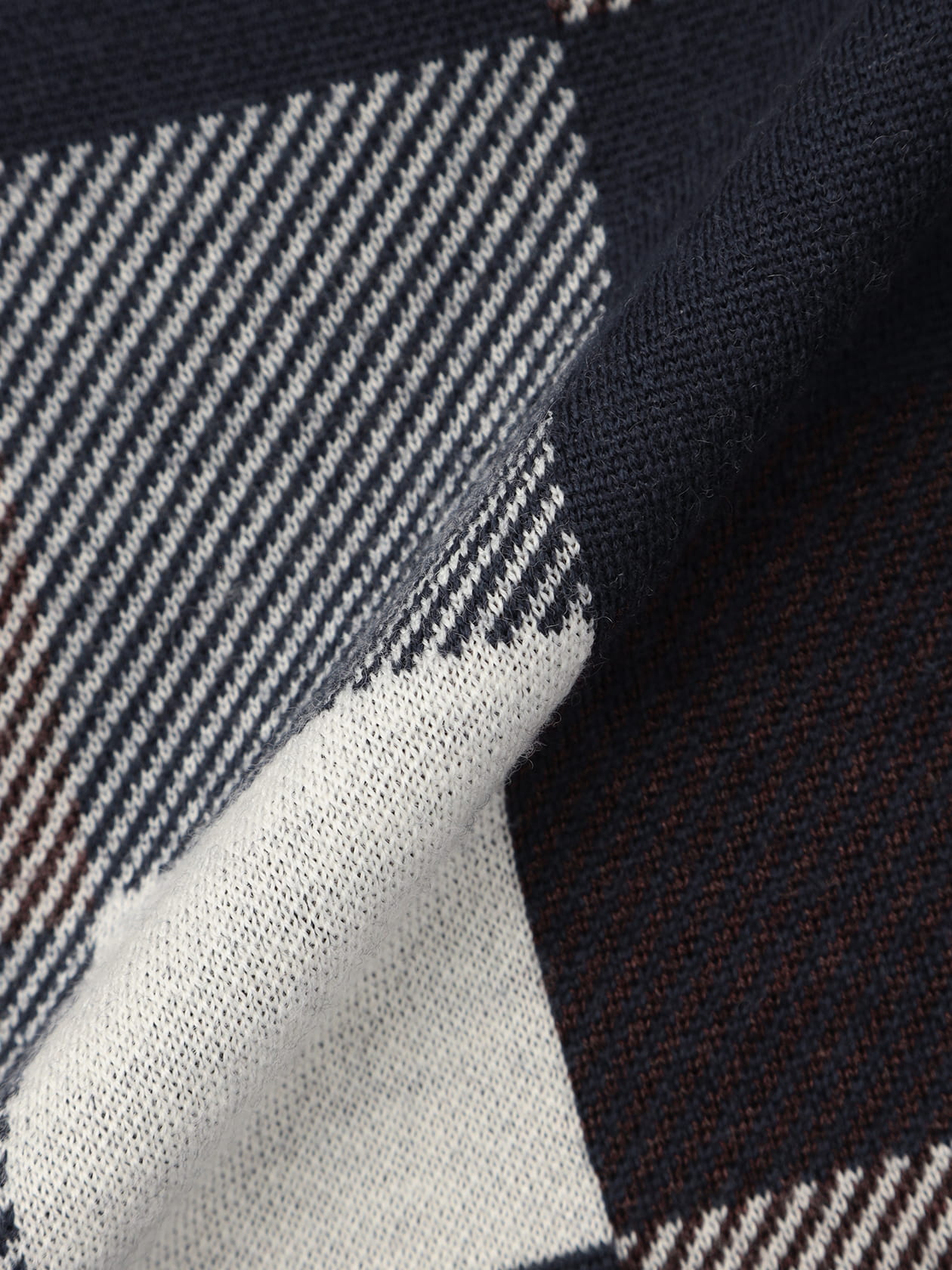 checker pattern KNIT shirt | NKNIT
