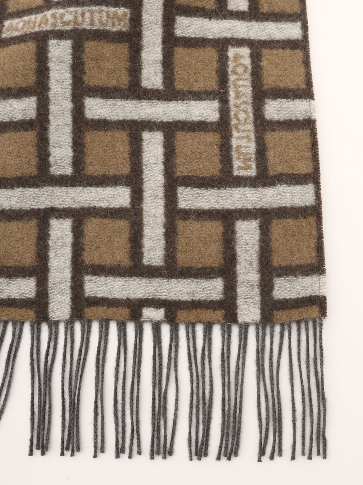 Check＆Logo Jacquardマフラー