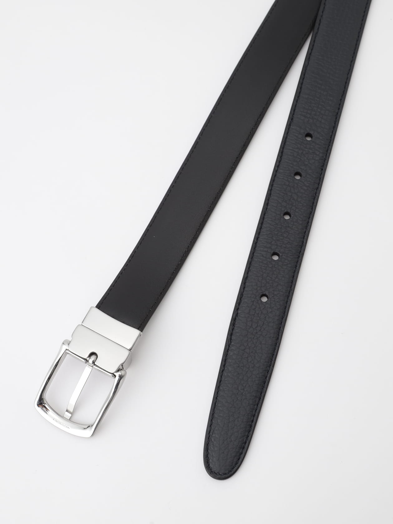 Shrink Leather Reversible Belt