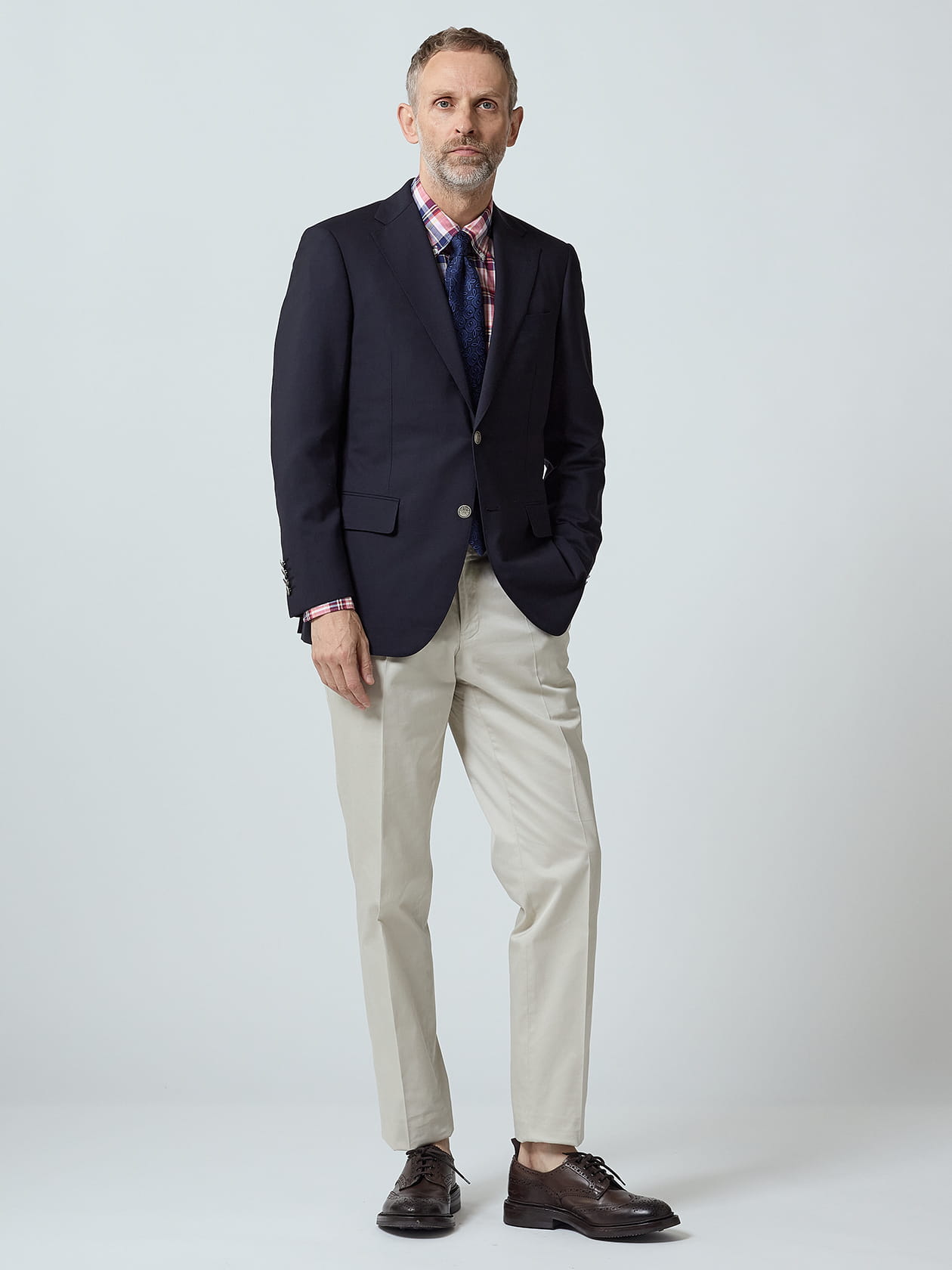 Aquascutum 紺ブレザー　AB7 Navy Blazer