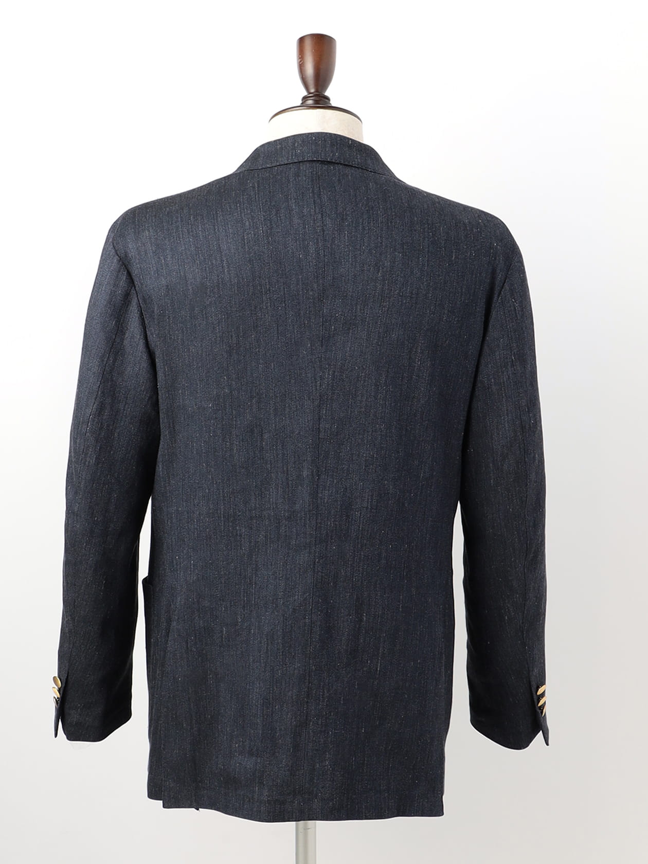 ジャケット・アウター Double Breasted Twill Long Blazer TEC.3 Linen Denim Double-Breasted Jacket