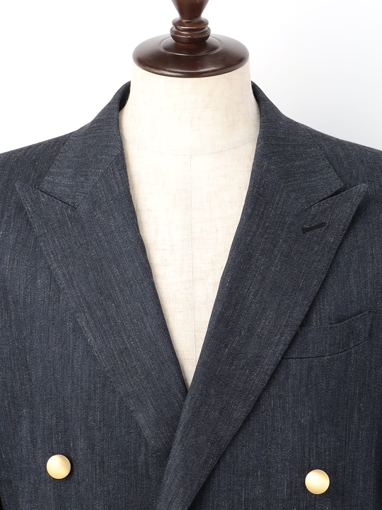 TEC.3 Linen Denim Double-Breasted Jacket