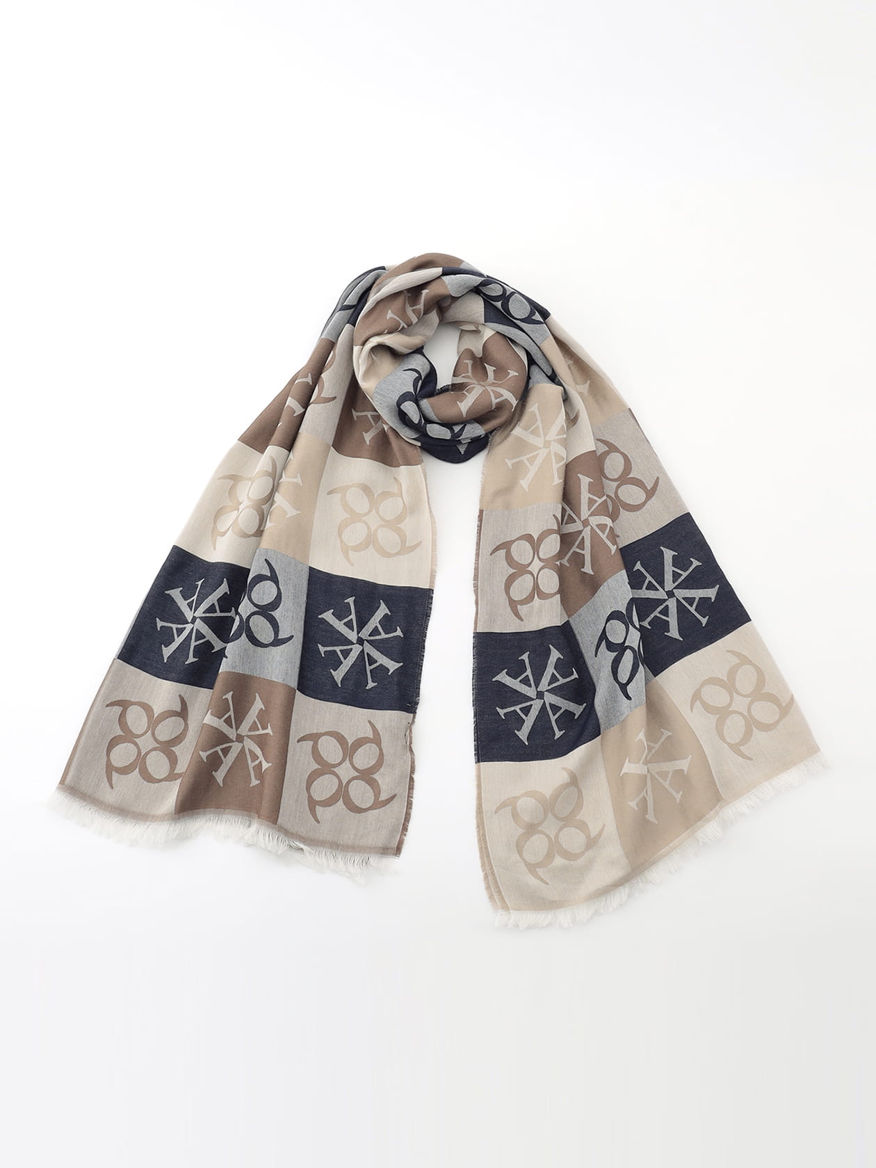 AQ Logo Block Check Scarf