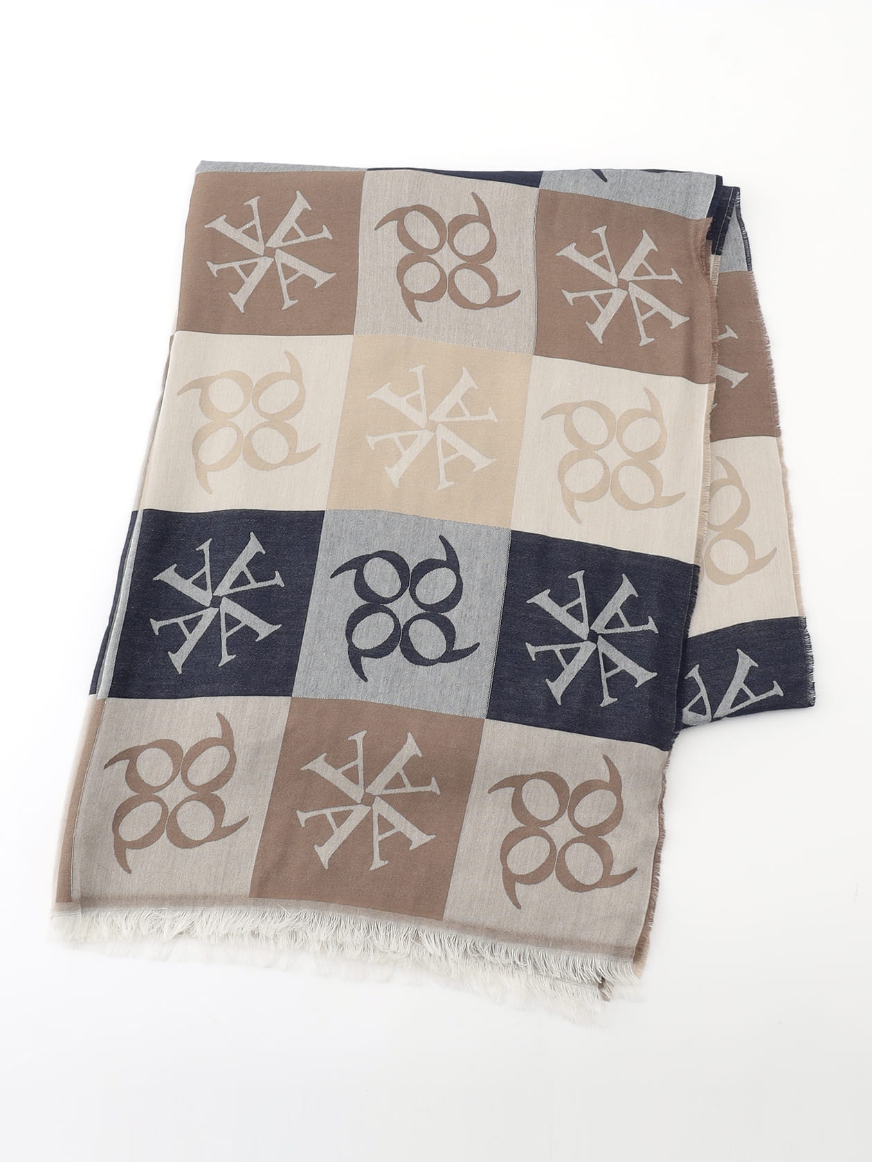 AQ Logo Block Check Scarf