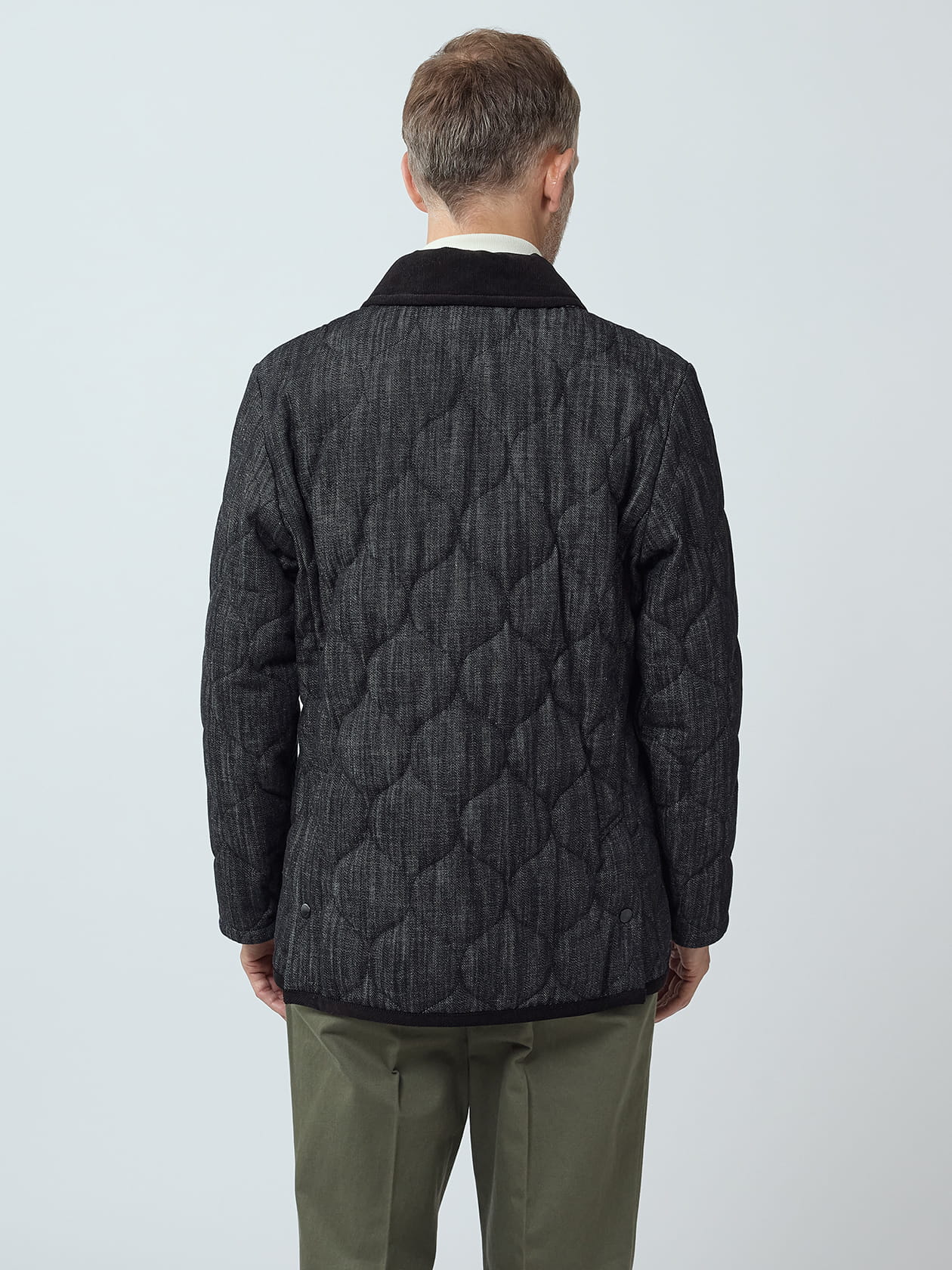 極美品　バラクータ　Pコート ダブル　アンゴラ　キルティング　銀ボタン　L 紺 バラクータ(BARACUTA) その他のメンズジャケット・アウター