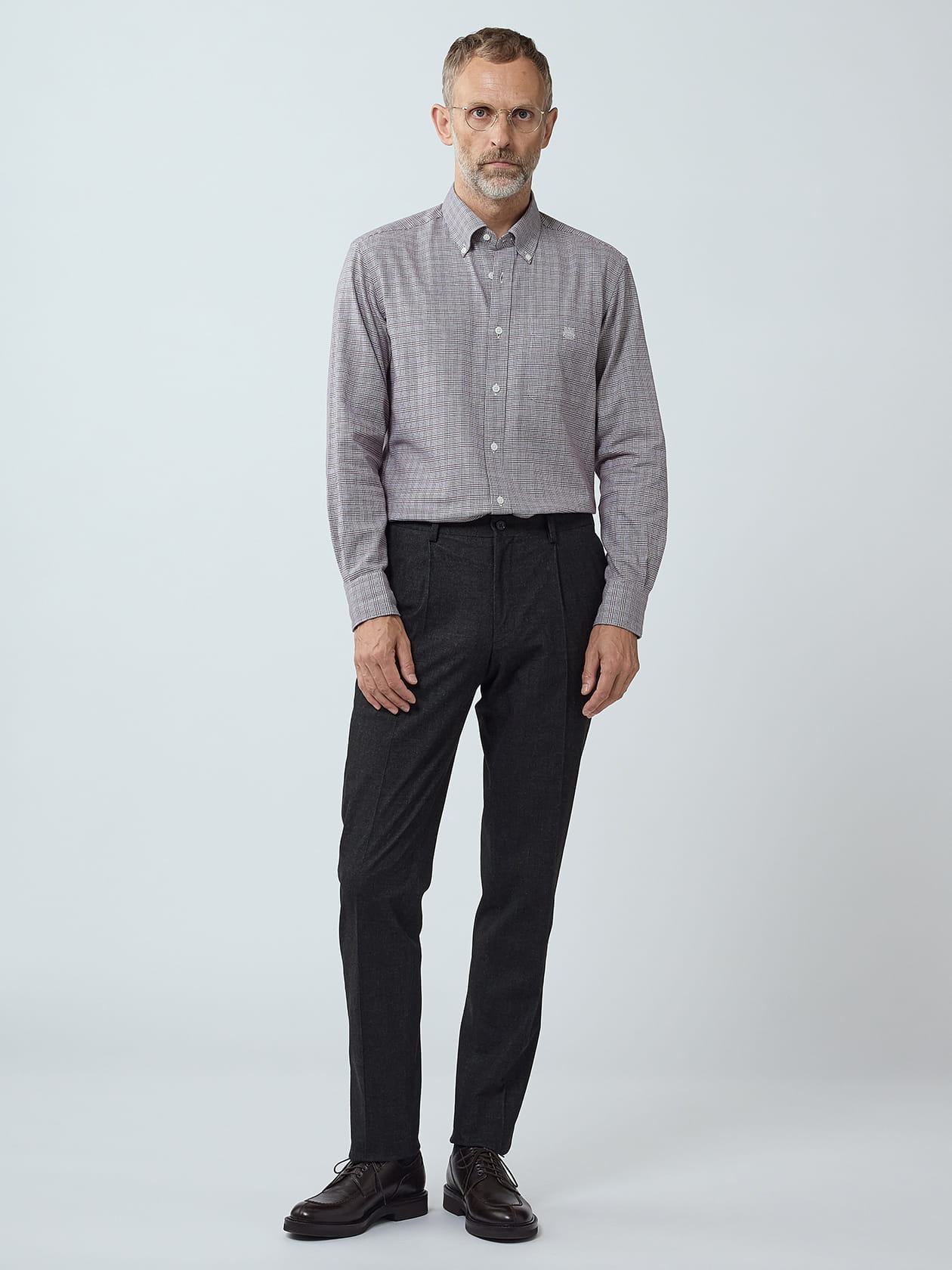 Brushed Glen-Check Shirt
