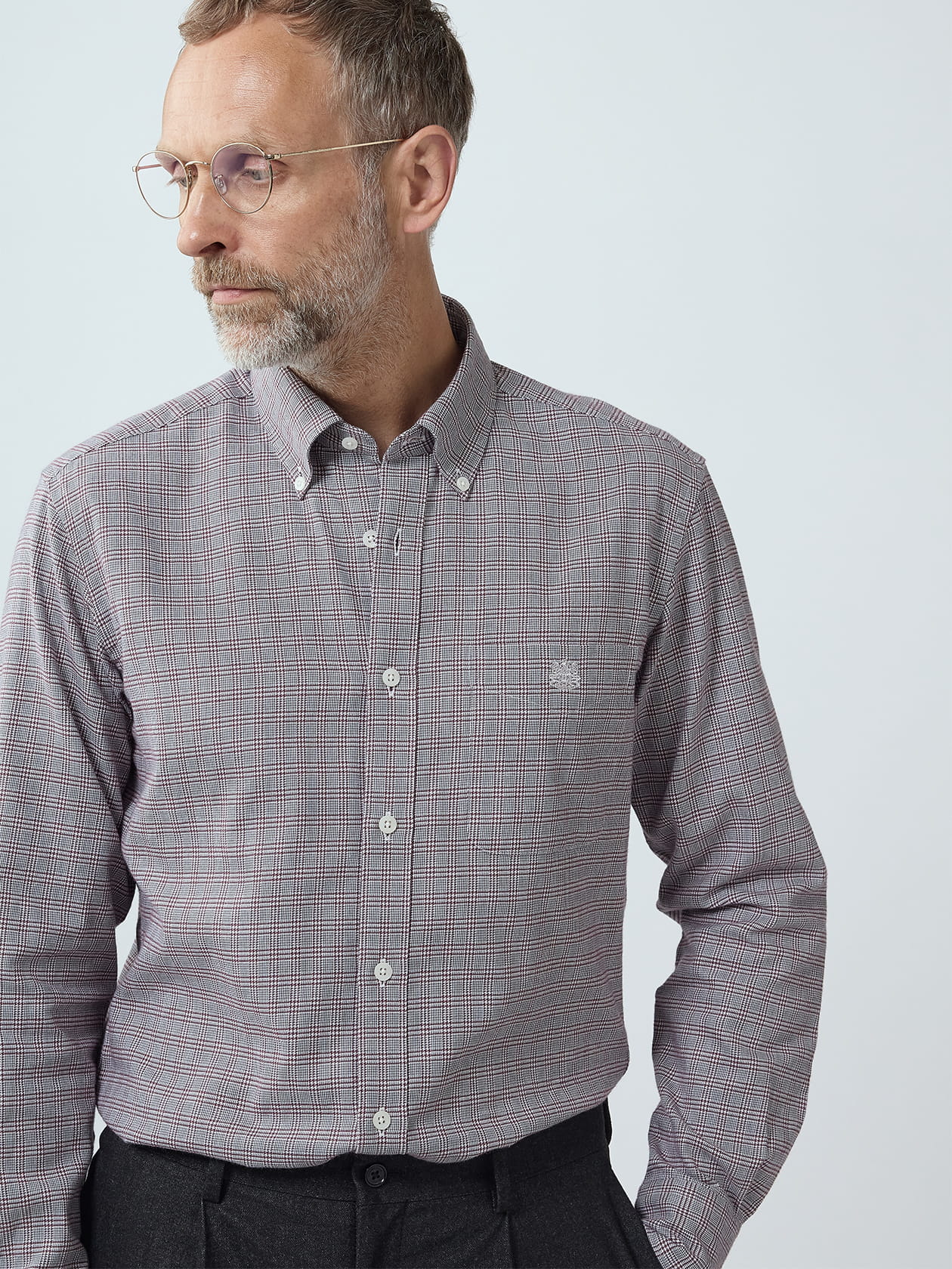 Brushed Glen-Check Shirt