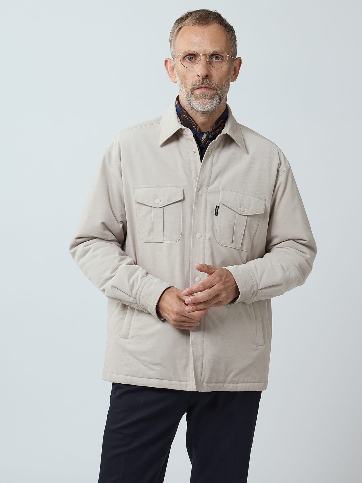 Padded Corduroy Shirt Jacket