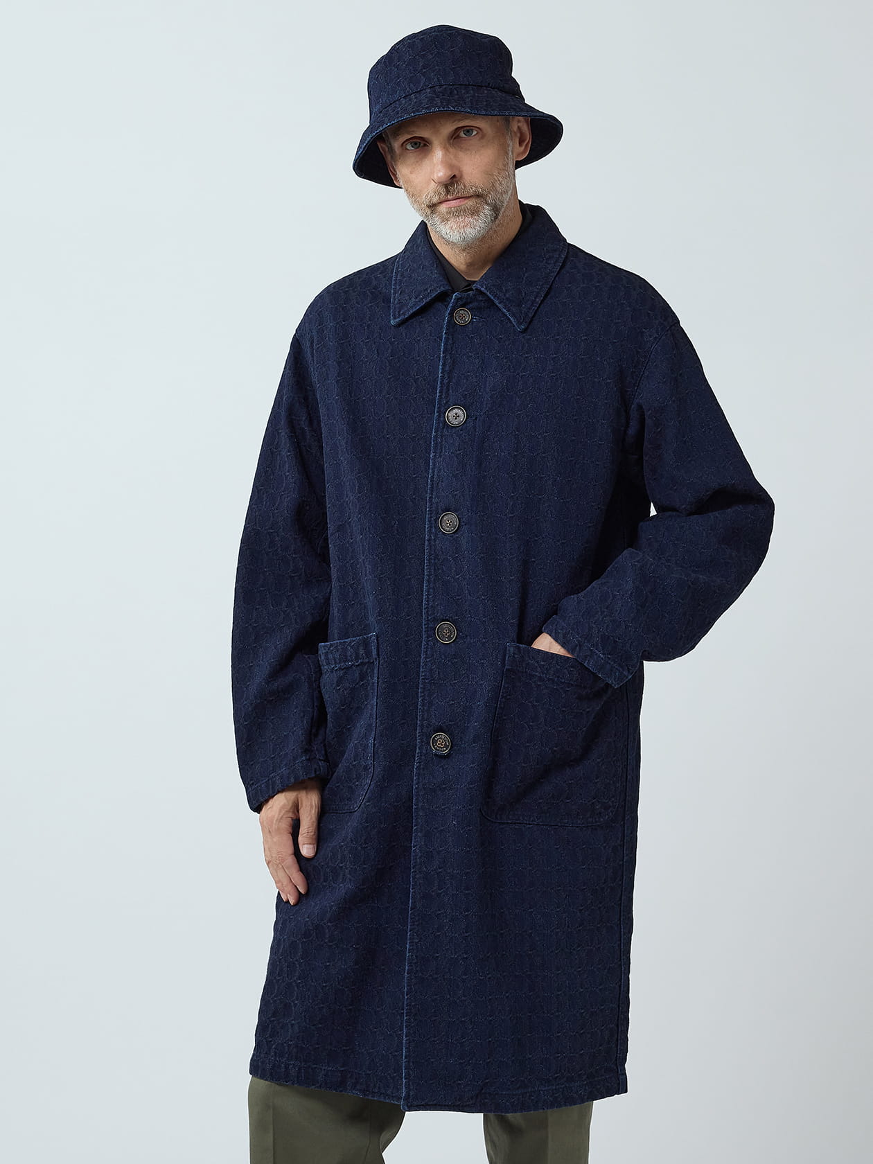 Rye Denim Jaquard Coat