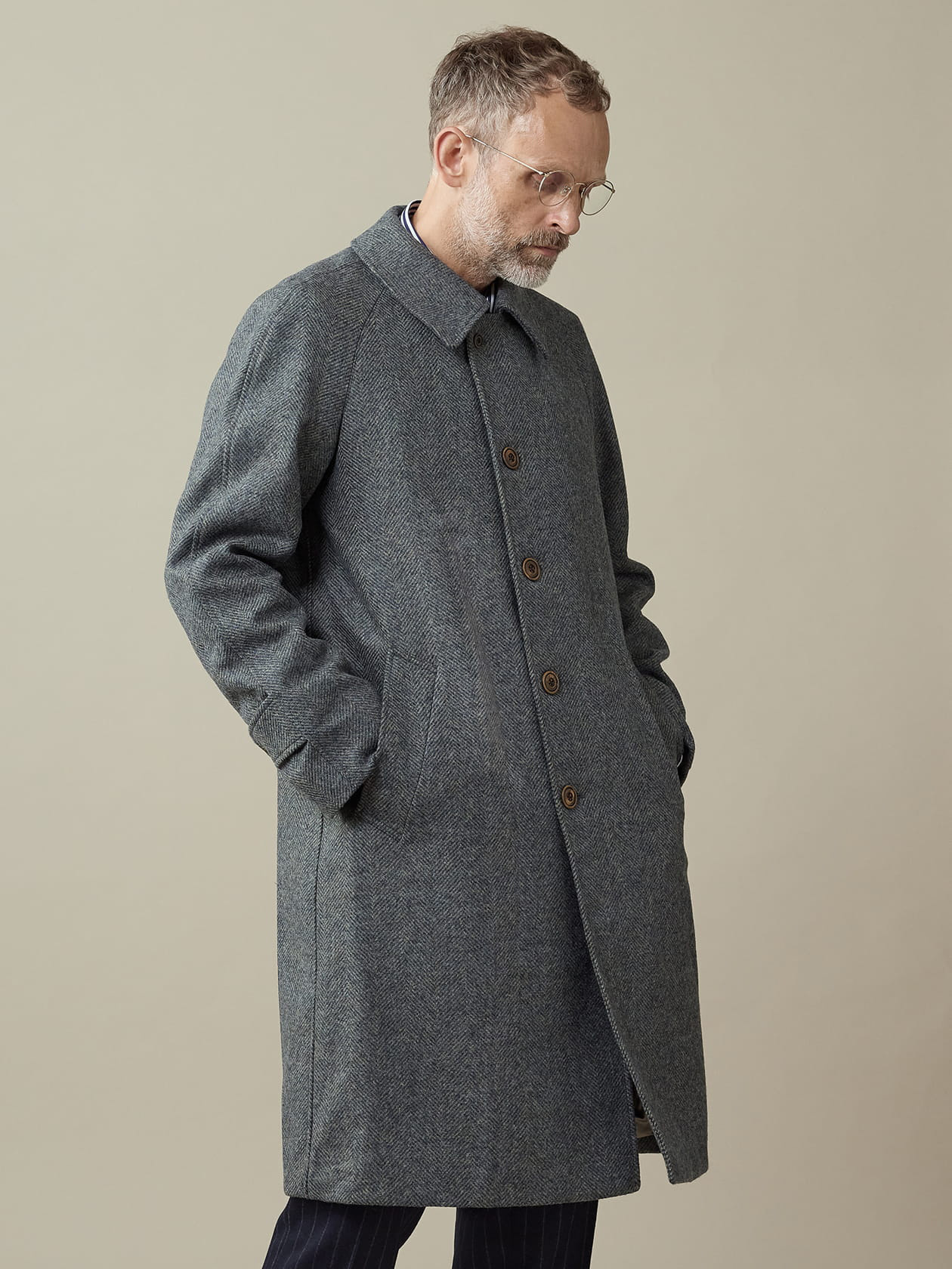 アクアスキュータム 高級ウールシルクコート ライナー付き 上品な英国製デザイン U.K FILEY CLASSIC