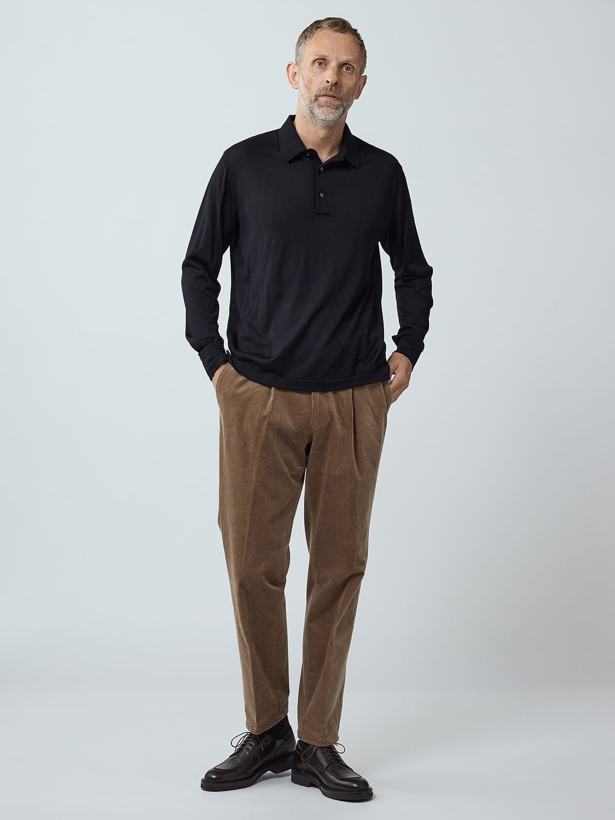 NZ-merino Polo-collar