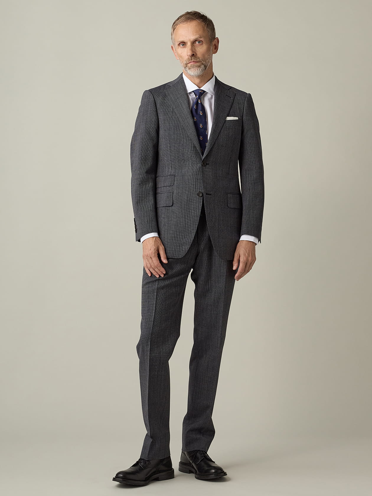UK Traditional】High Twist Pin-Check Suit