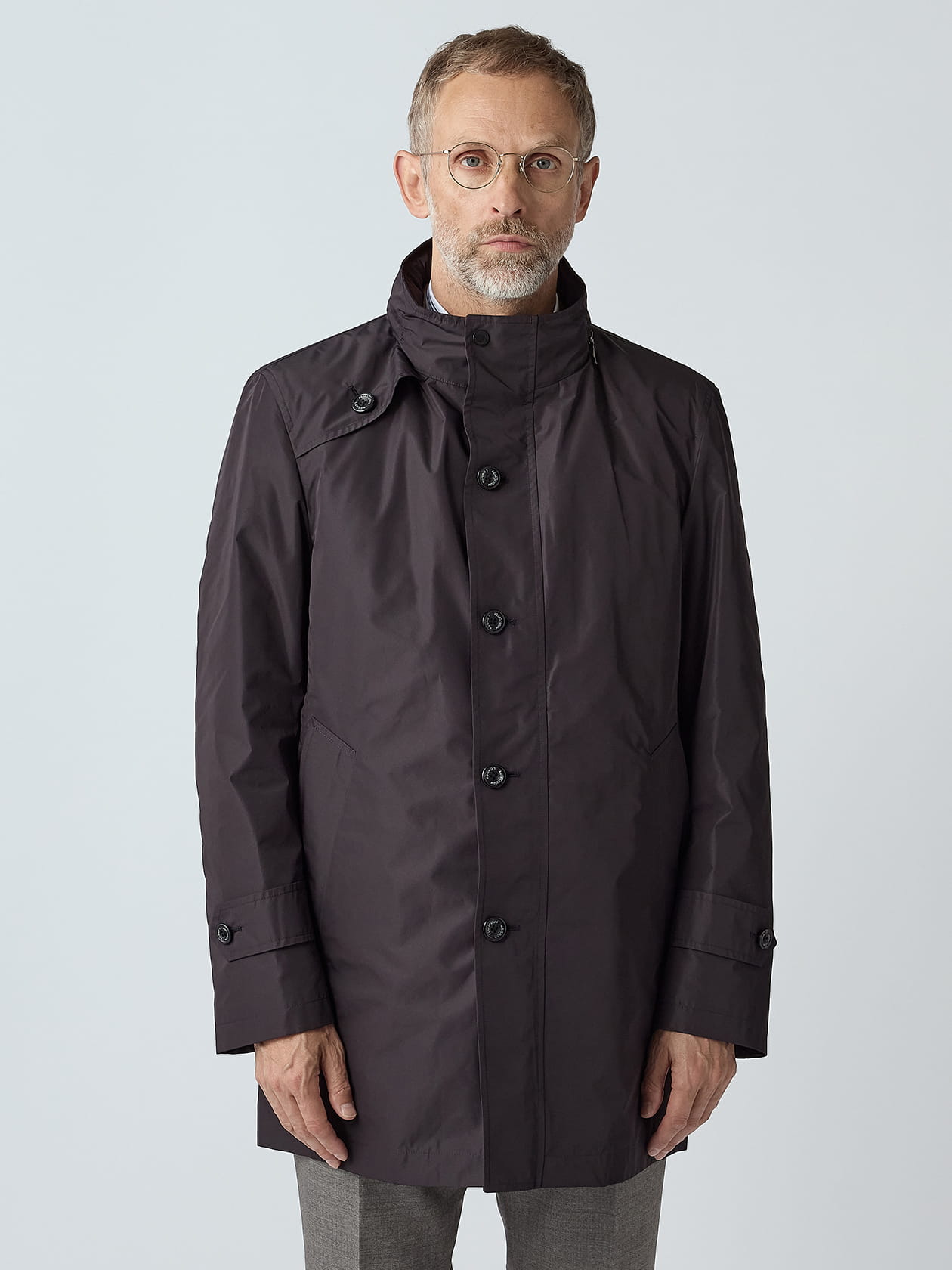 Stand collar Half Coat