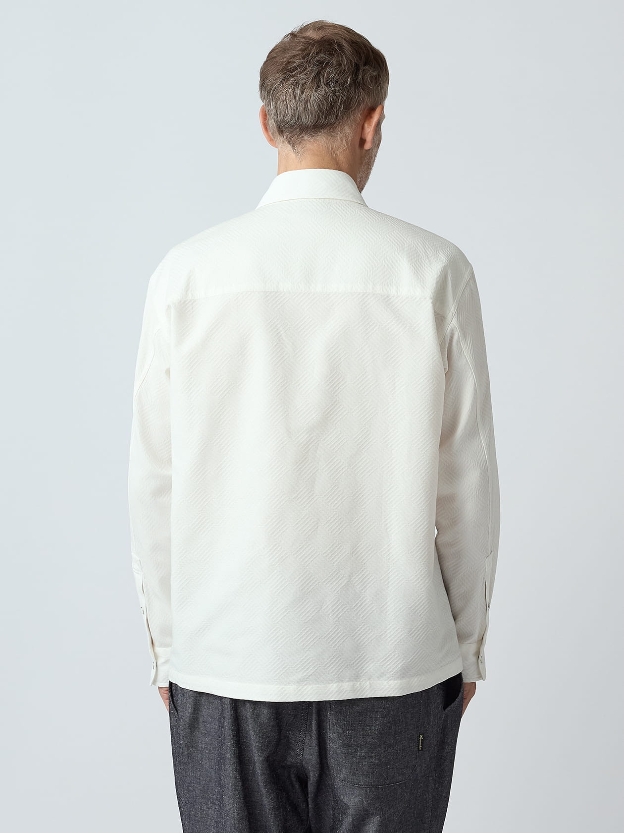 Bias Shadow Jacquard Over Shirt