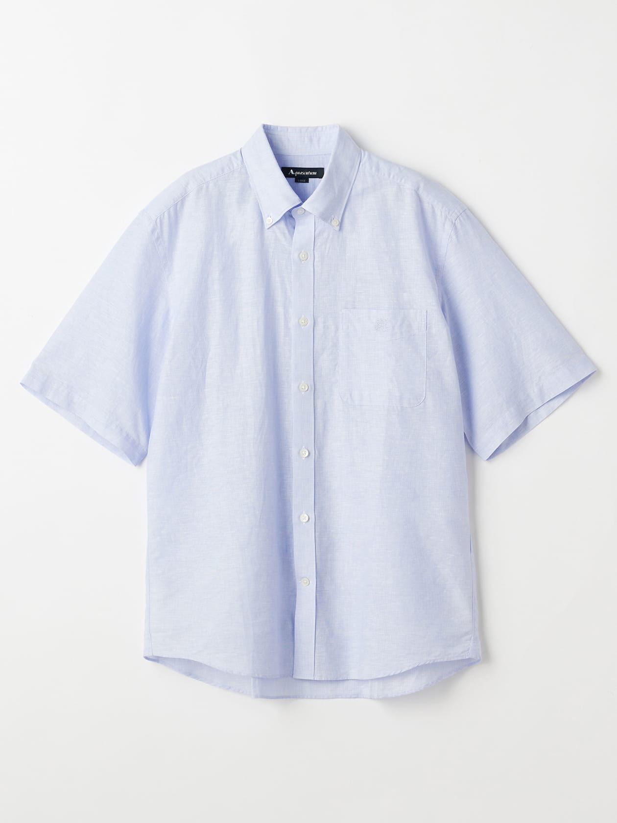Cotton Linen Micro Stripe Short Sleeve