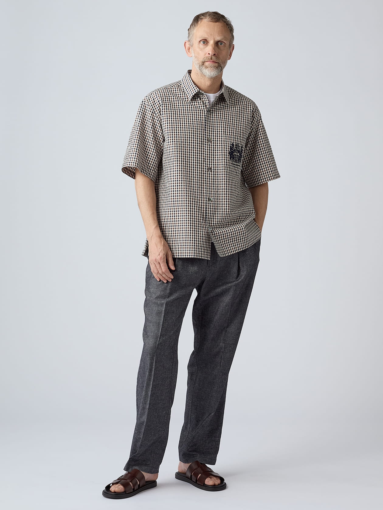 Seer-sucker Club Check Short Sleeve Shirt Outer