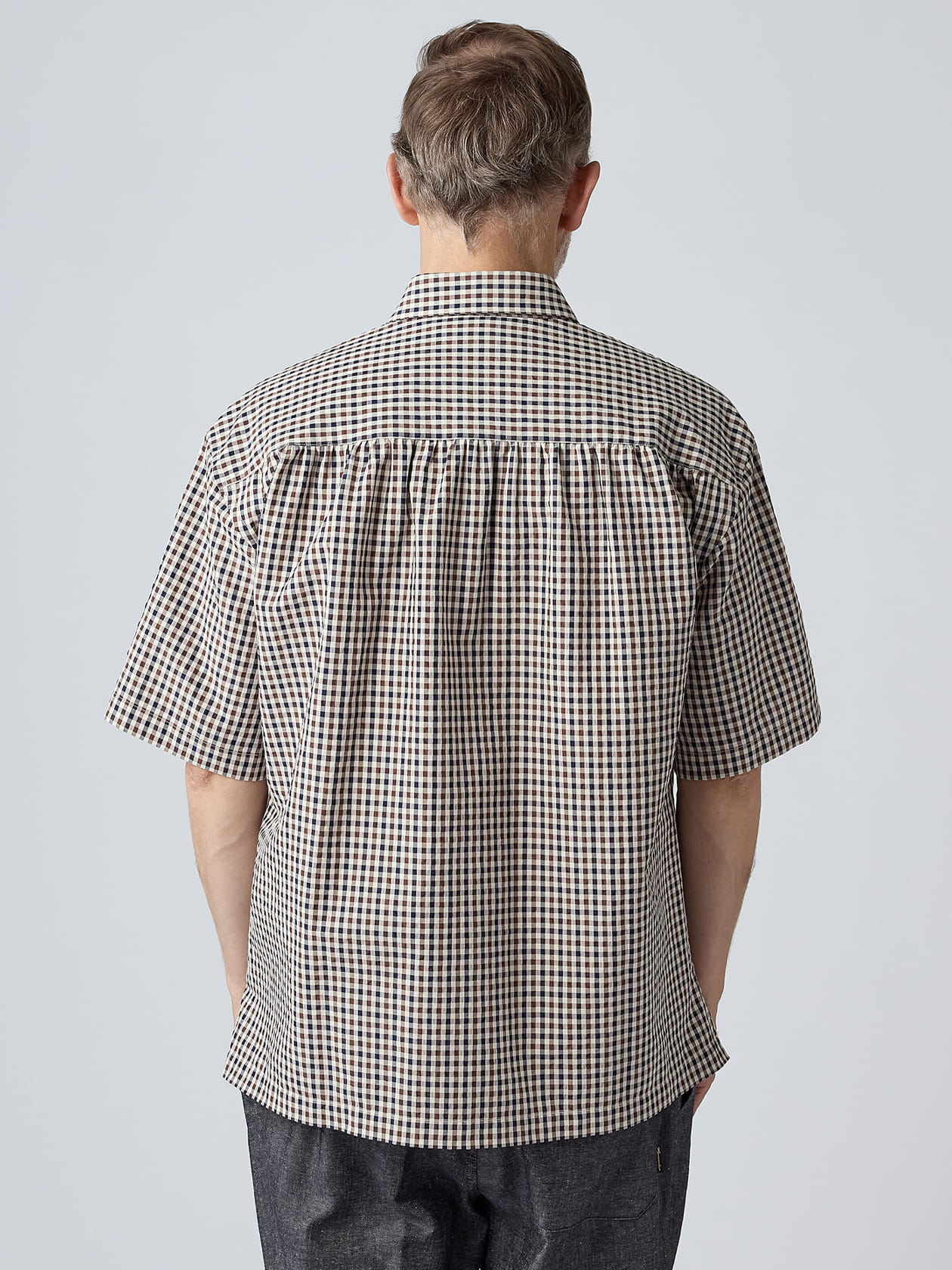Seer-sucker Club Check Short Sleeve Shirt Outer