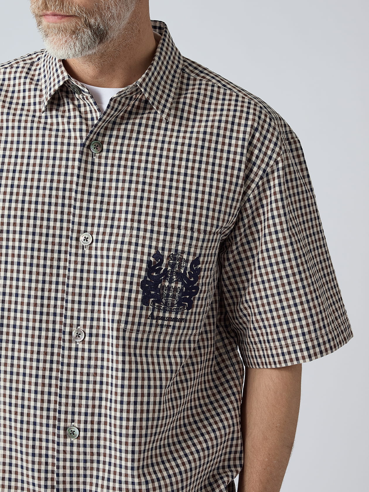 Seer-sucker Club Check Short Sleeve Shirt Outer