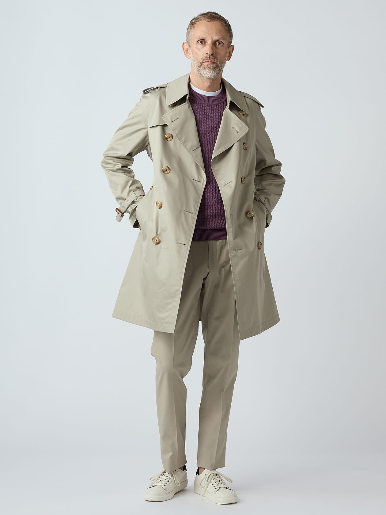 専用Aquascutum シルク100% 高級 光沢 トレンチコート N2737 175th limited＞Richmond