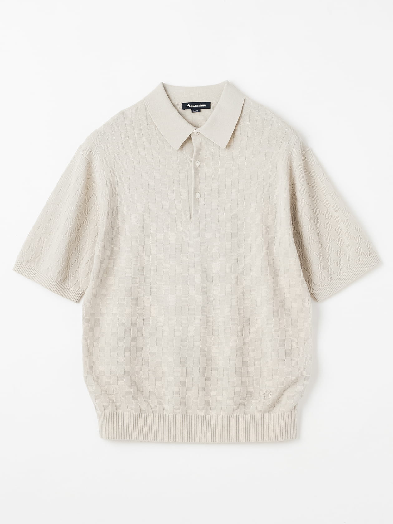 Chequered Knit Polo