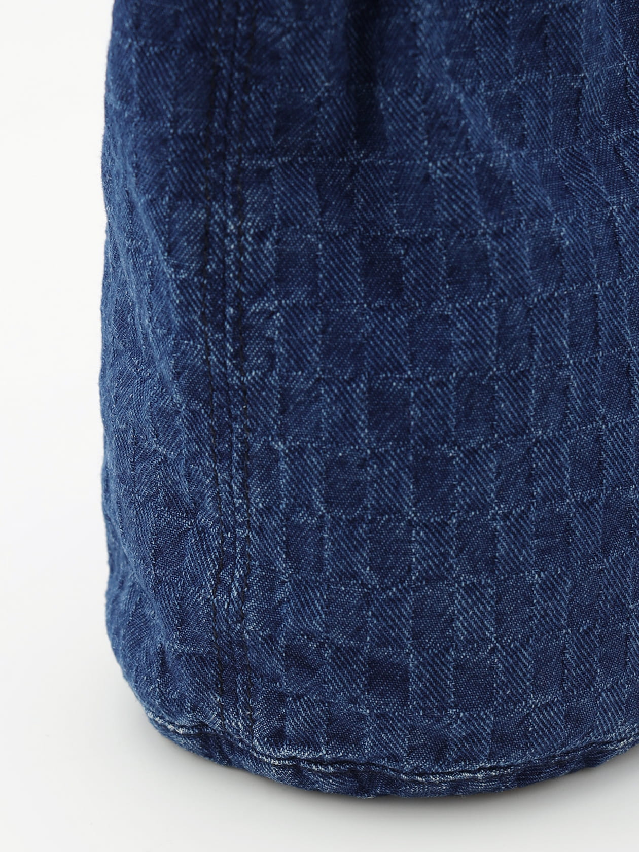 Denim Jacquard Reversible Drawstring Bag