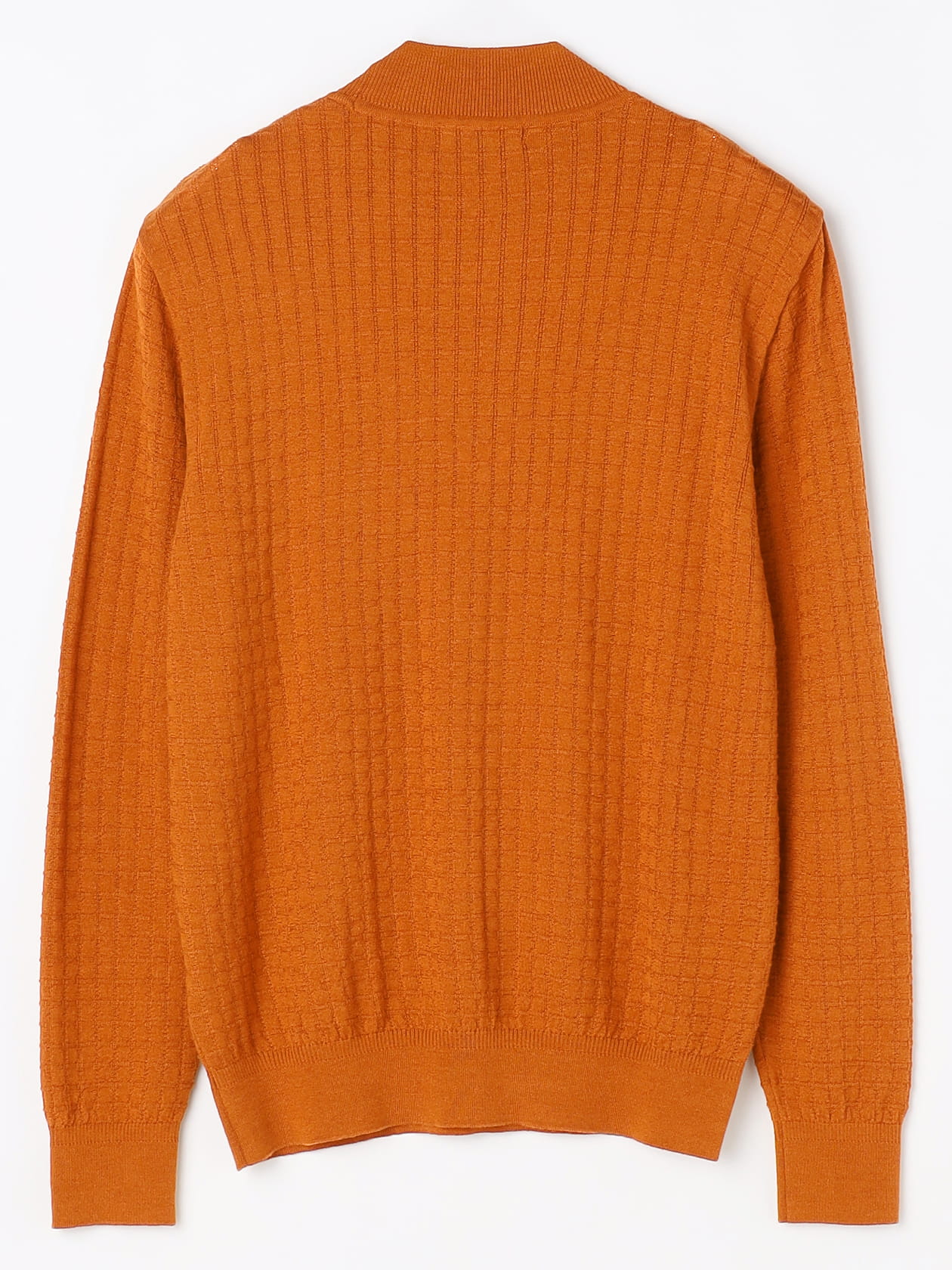 Lattice jaquard Mock-neck