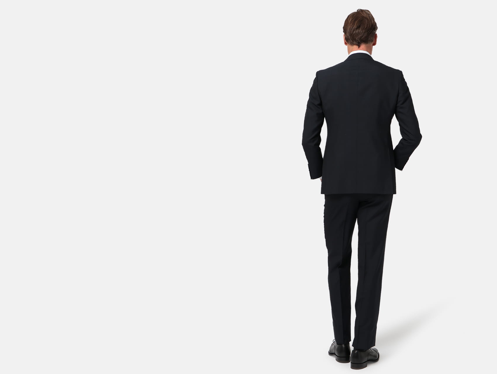 モヘア混 ネイビーチェックスーツ