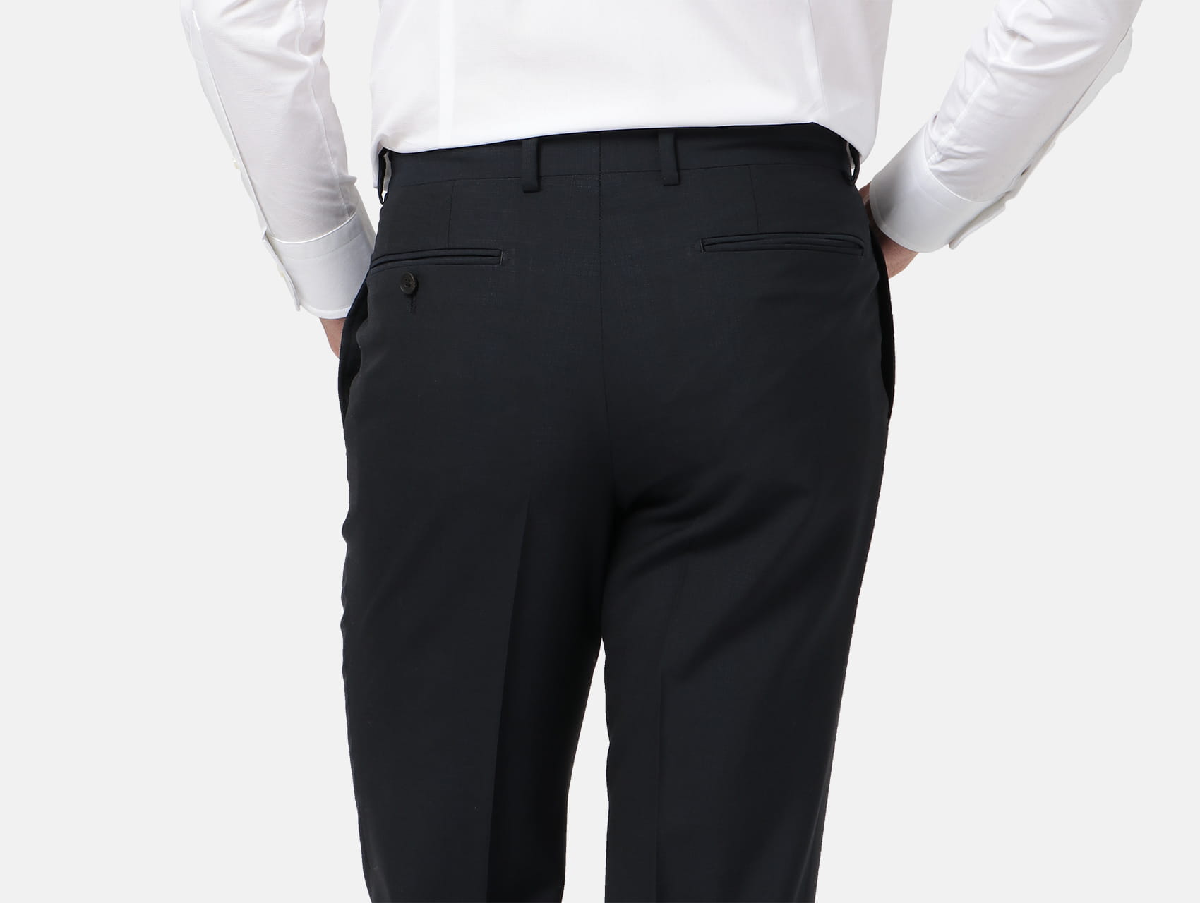 モヘア混 ネイビーチェックスーツ