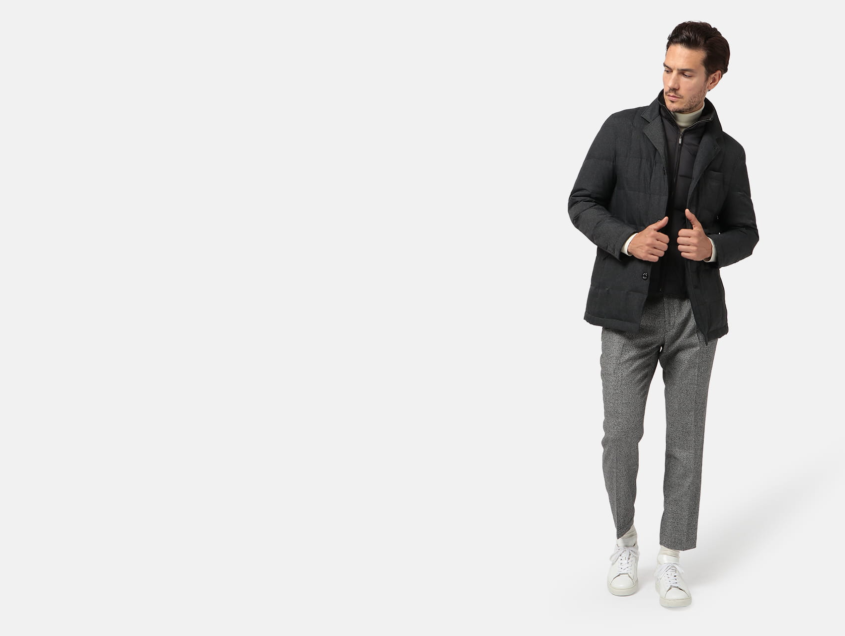 【Aquascutum】グースキルティングハーフダウンコート (4色) Aquascutum】グースキルティングハーフダウンコート (4色)