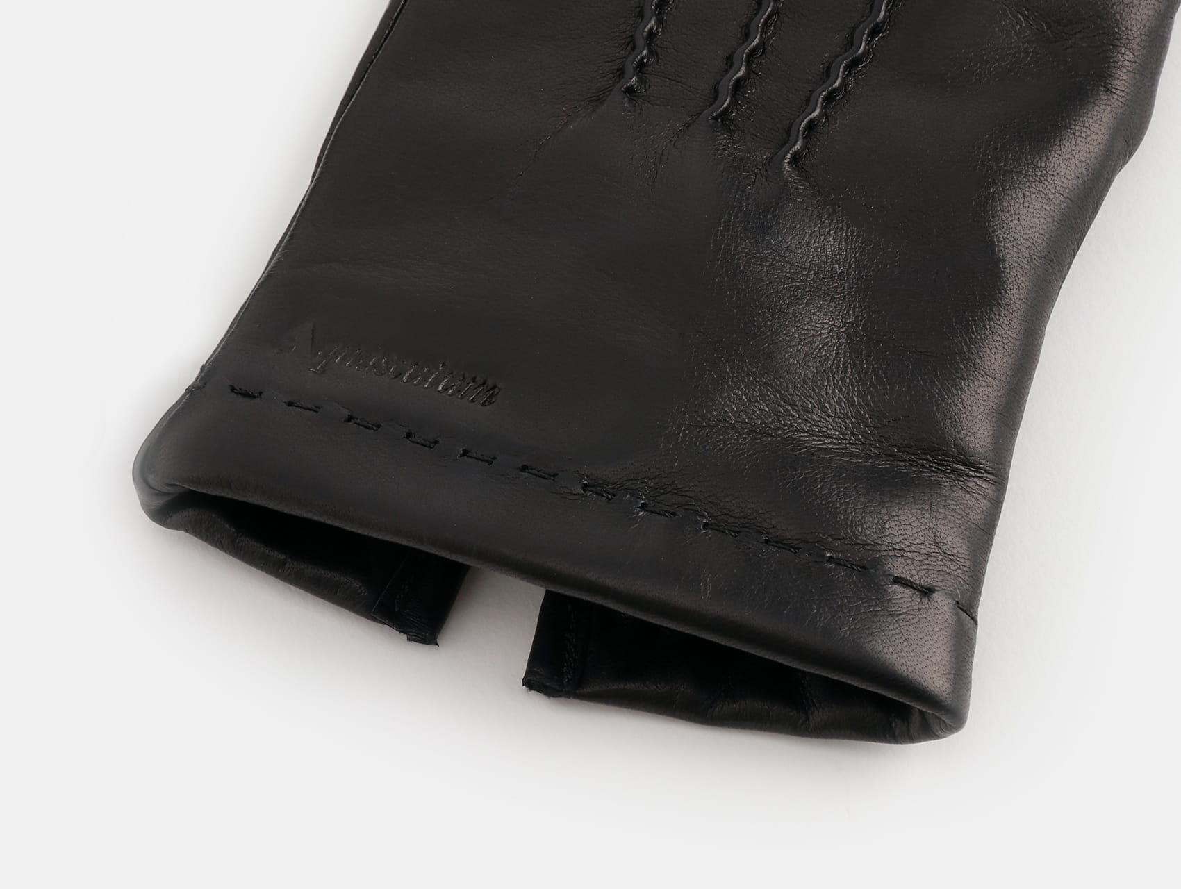 アクアスキュータム 手袋 グローブ 未使用 ウール/ナイロン レザートリム ブランド 小物 黒 メンズ ブラック Aquascutum
